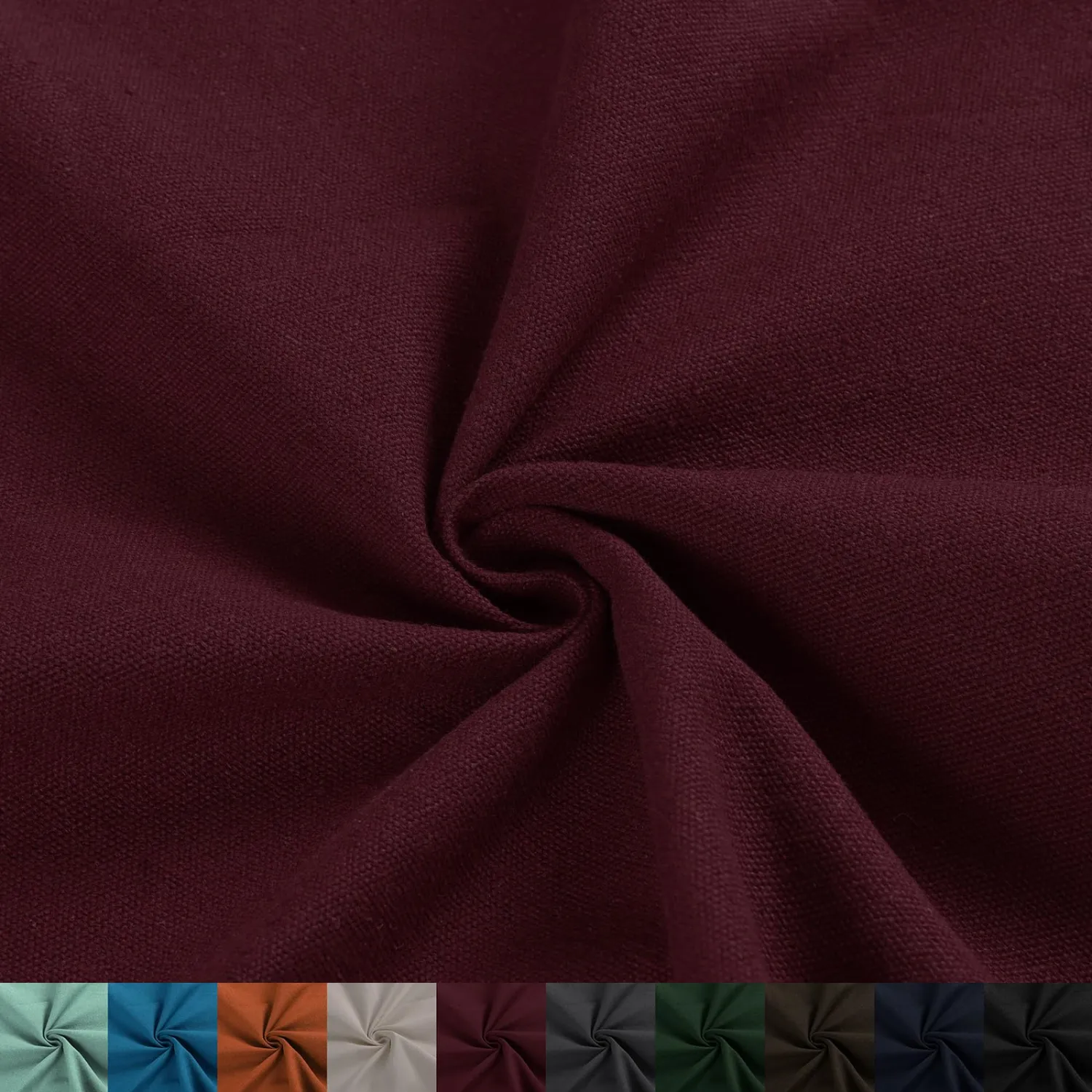 Krychiler Poly Cotton Canvas Fabric by The Yard, 12OZ Heavyweight Durable Canvas Drop Cloth, Polyester Cotton Material for Upholstery Sewing Curtains Covers DIY Crafts - Red - 2 Yard