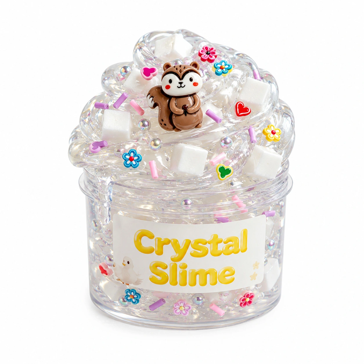 6-Color Crystal Slime Non-Toxic Non-Sticky Bubble Gum Toy For Kids