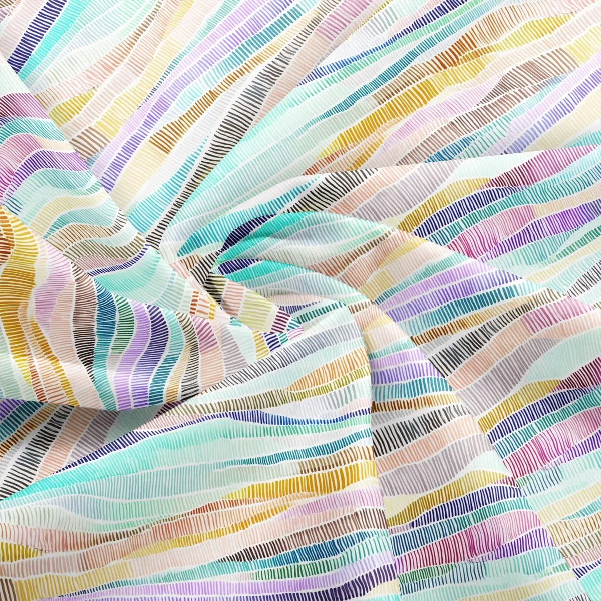jejeloiu Colorful Wave Polyester Fabric by The Yard 1 Yard Kids