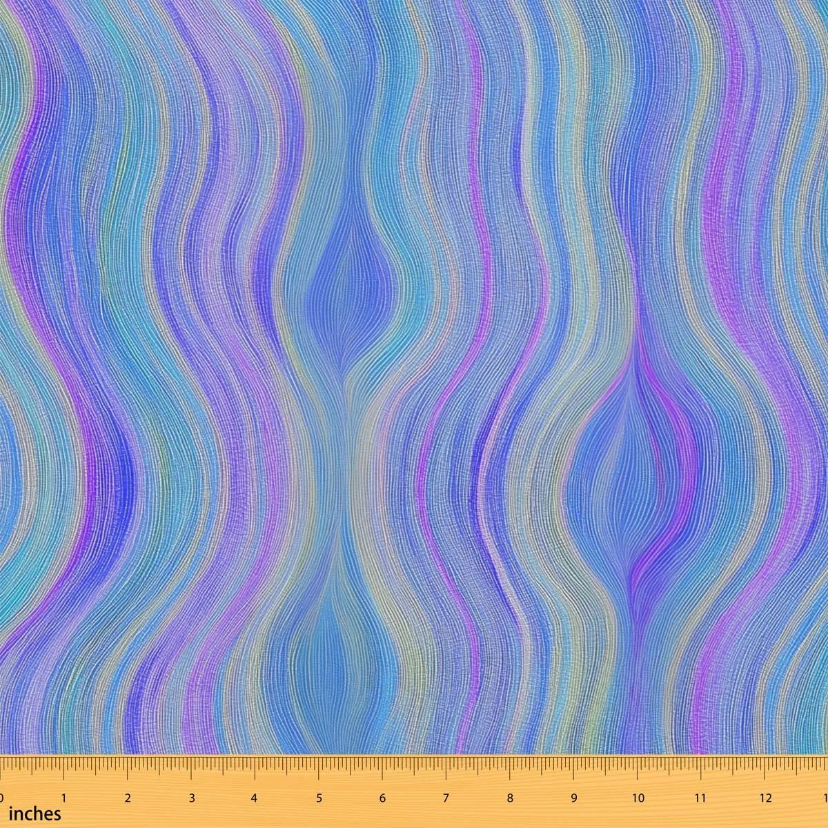 jejeloiu Colorful Wave Polyester Fabric by The Yard 1 Yard Kids