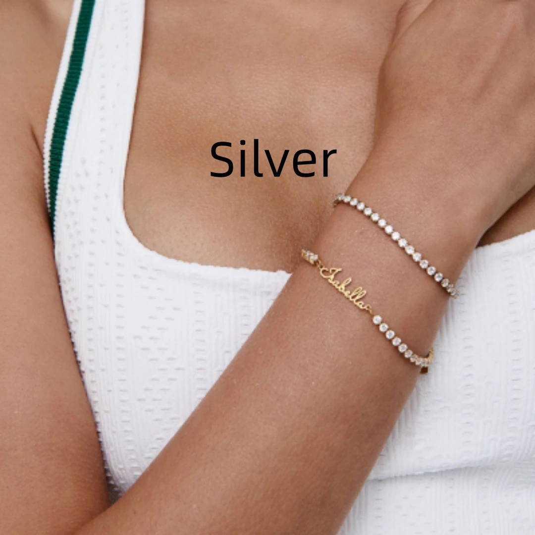Fashionable And Versatile Women's Zircon Stainless Steel Bracelet