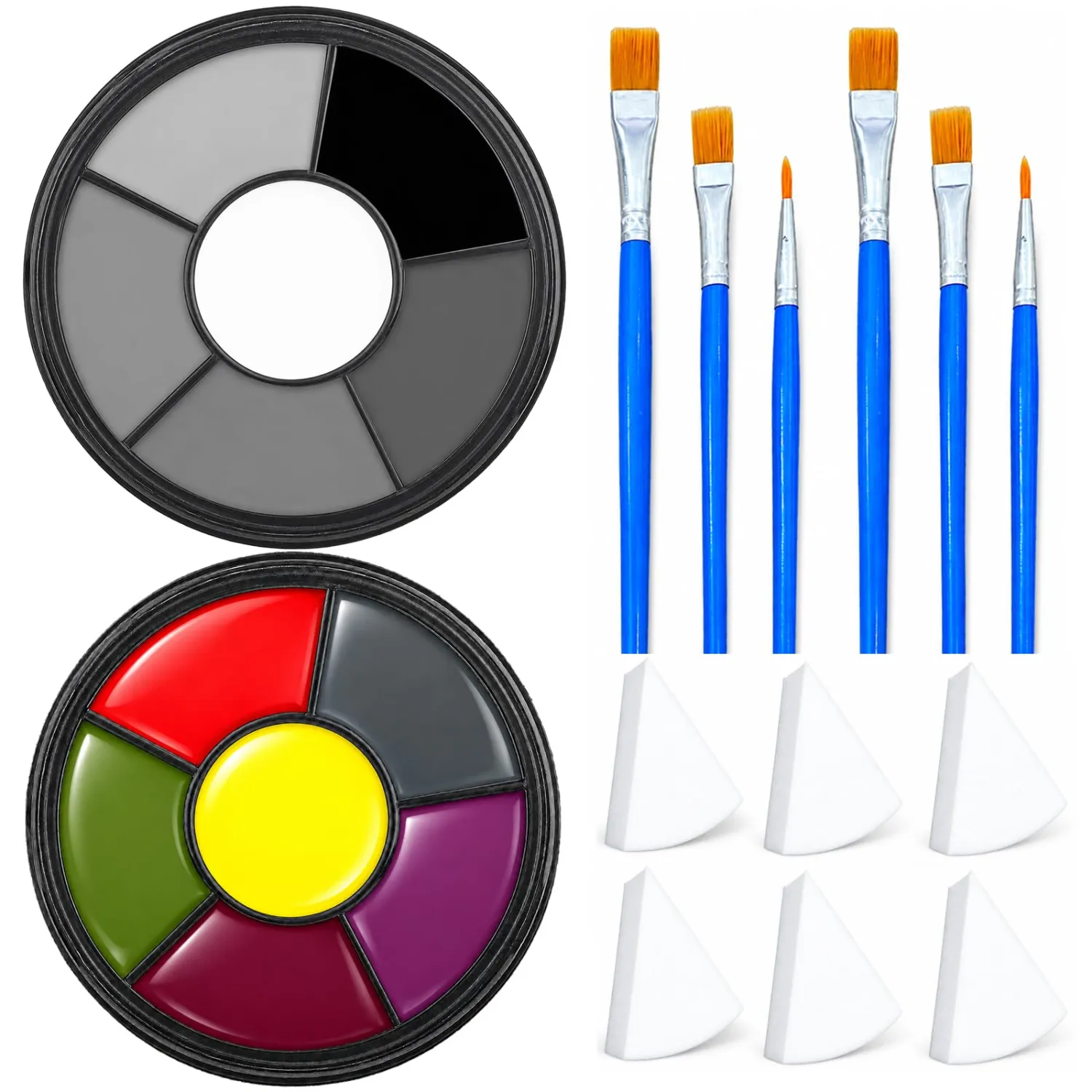 6 Color Face Paint Palette for Halloween Makeup, Face Painting and Costume