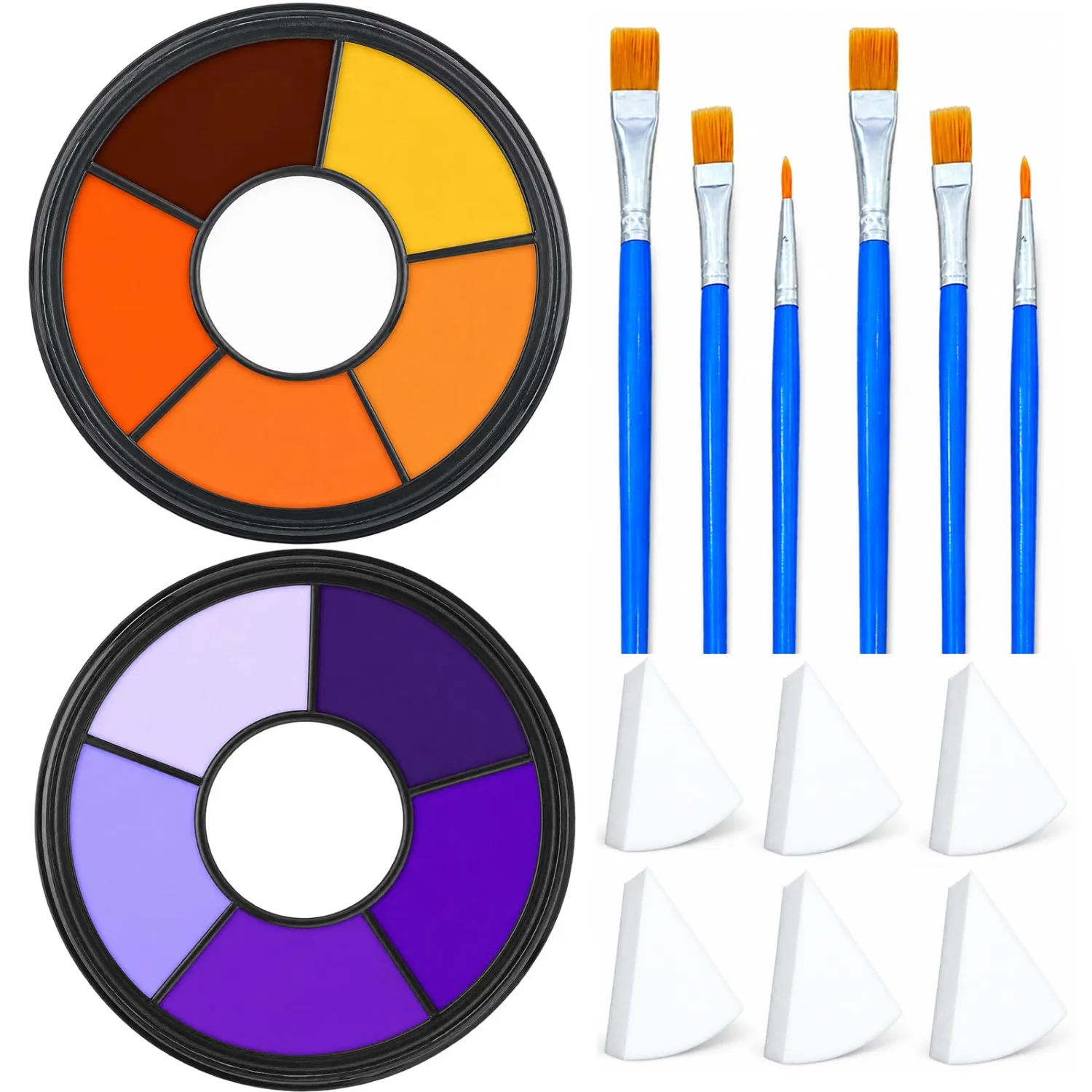 Purple Orange Face Body Paint Palette Halloween Makeup Face Painting Kit