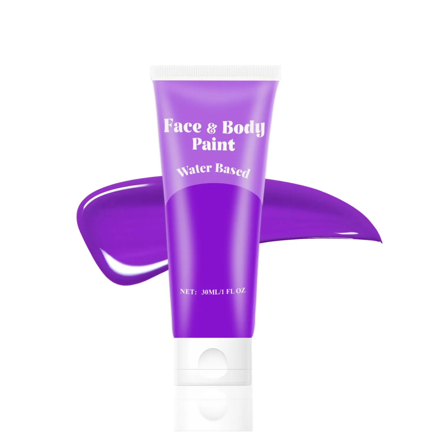 Purple Face Body Paint Water Based, Full Coverage Cream Paint Halloween SFX