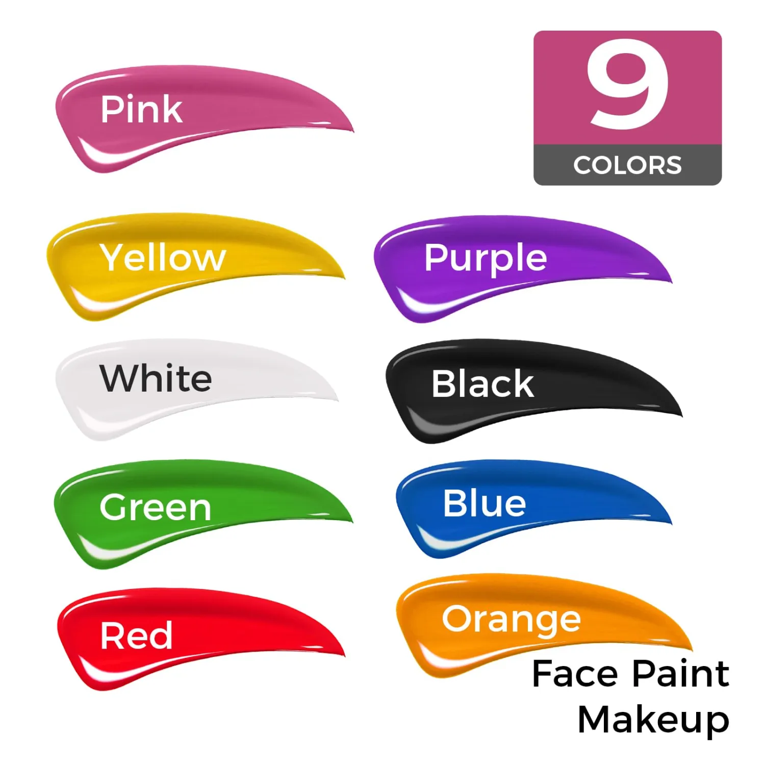 Yellow Face Paint Water Based for Halloween SFX Cosplay, Washable 30ml