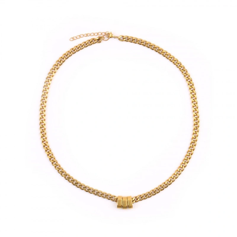 Adjustable Cuban Chain Pendant Necklace