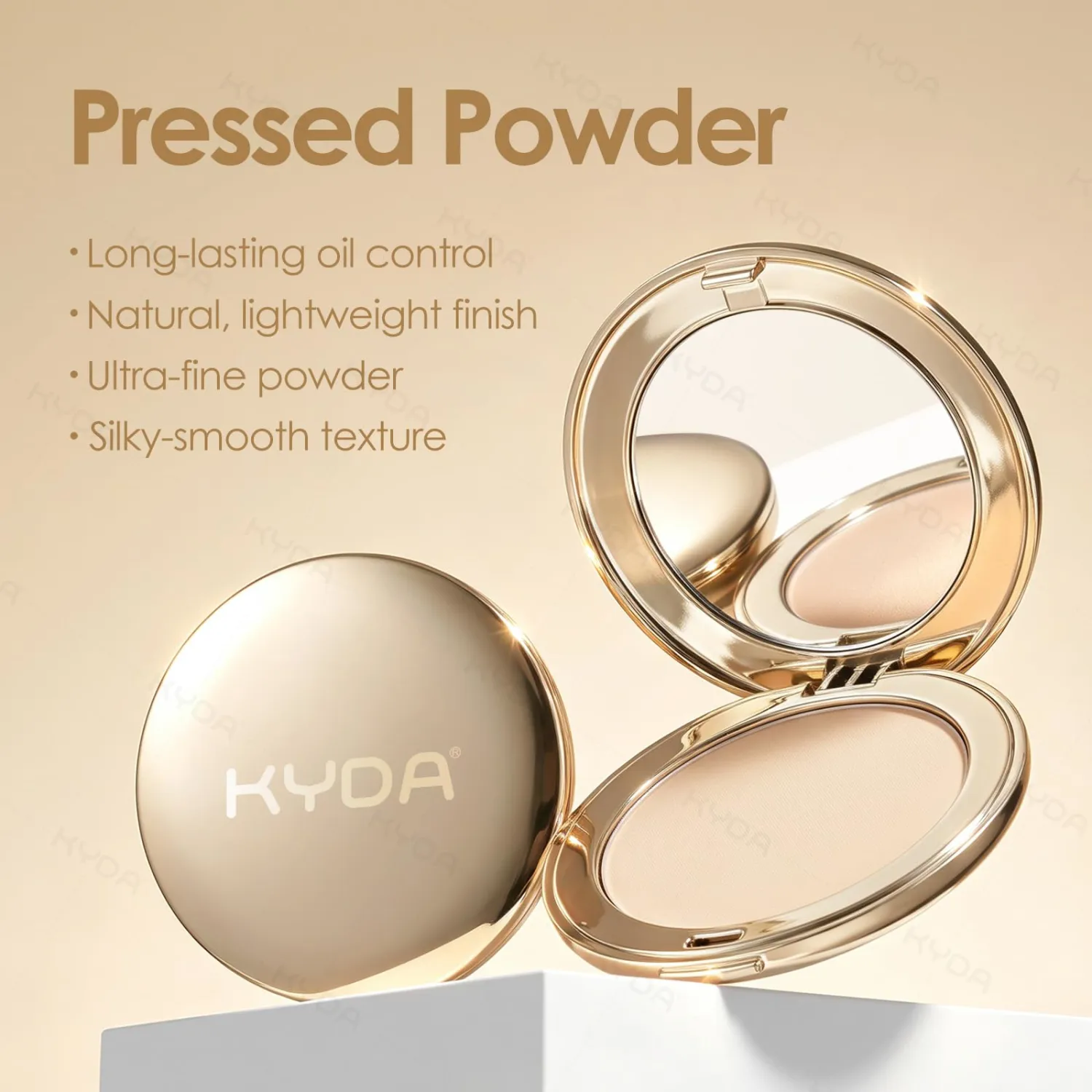 KYDA Flawless Finish Pressed Powder, Oil Control Matte Face Setting Powder