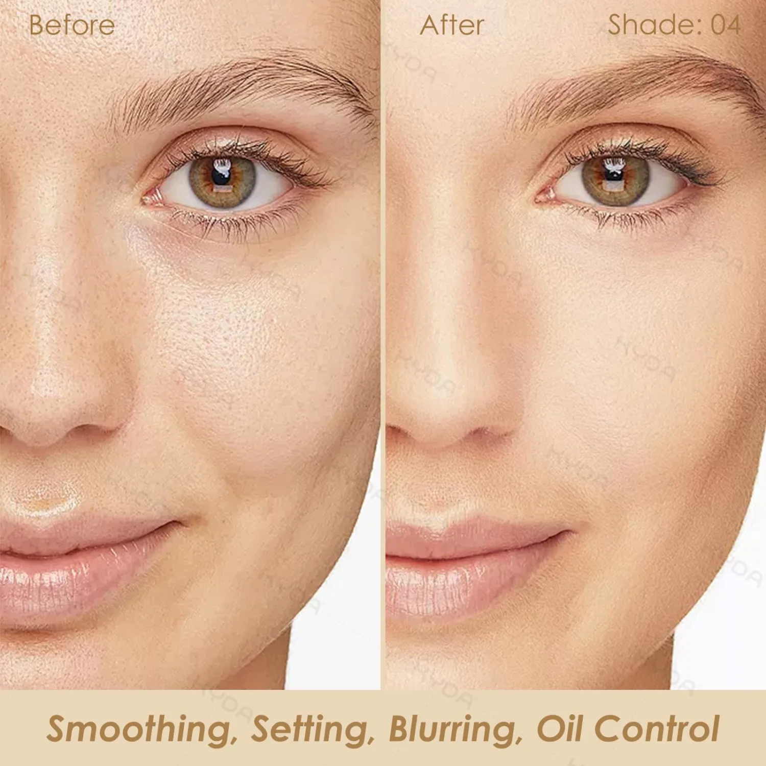 KYDA Flawless Finish Pressed Powder, Oil Control Matte Face Setting Powder
