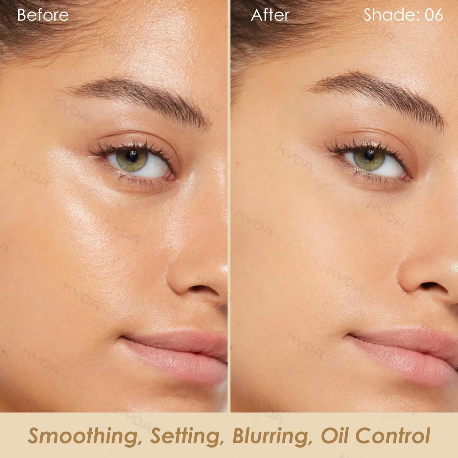 KYDA Flawless Finish Pressed Powder, Oil Control Matte Face Setting Powder
