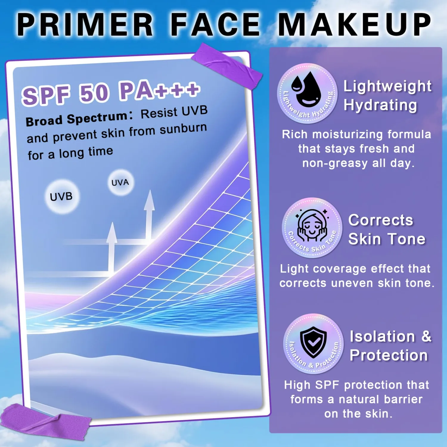 Primer Face Makeup,Color Correcting Primer for Face Before Makeup