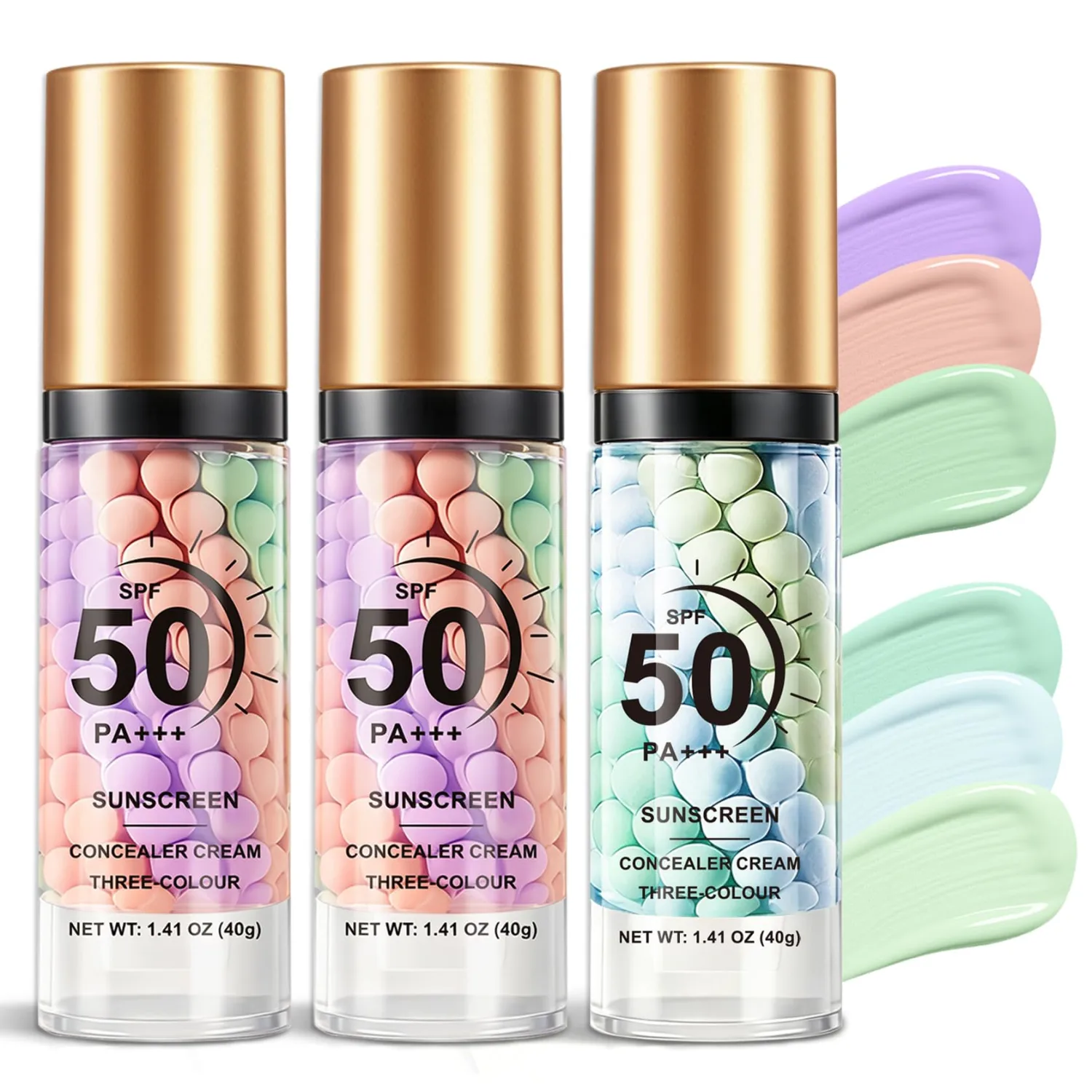 AIUEO 3PCS Color Correcting Primer,3 In 1 Primer for Face Before Makeup