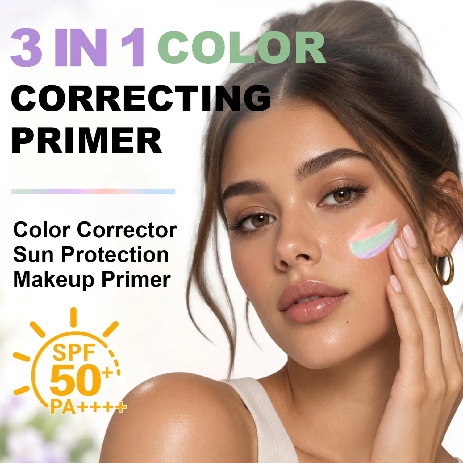 2PCS 3 In 1 Color Correcting Primer for Face Before Makeup, Moisturizer