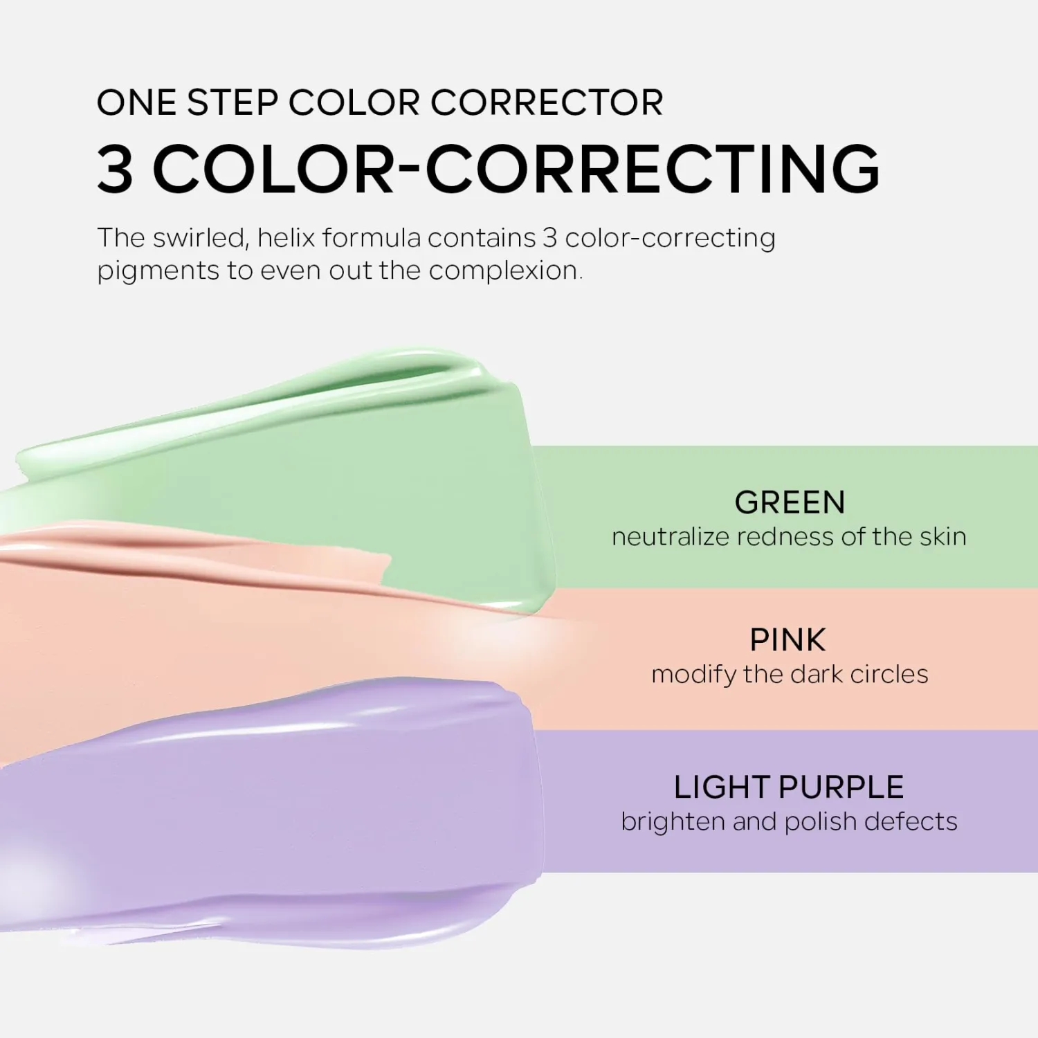 3 in 1 Color Correcting Makeup Primer Facial Serum, SPF 50 PA+++ Sunscreen Isolation Cream, Oil Control Moisturizing Skin Tone Correcting, One Step Color Corrector Face Primer
