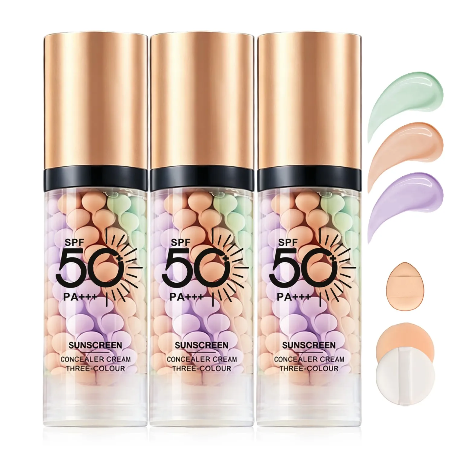 3PCS 3 In 1 Primer for Face Before Makeup,Color Correcting Primer