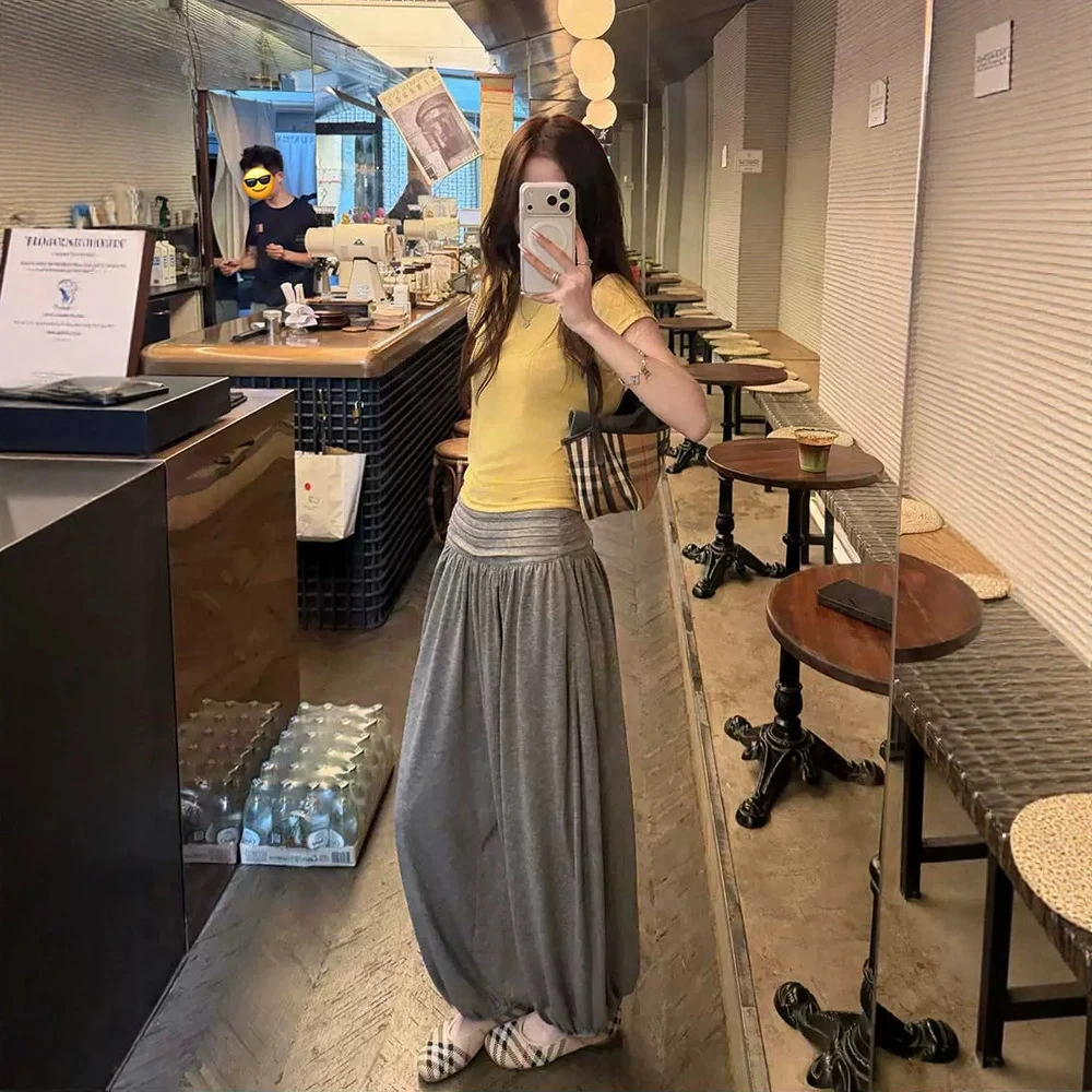 Pleated High-waist Loose-fit Slimming Jogger Pants