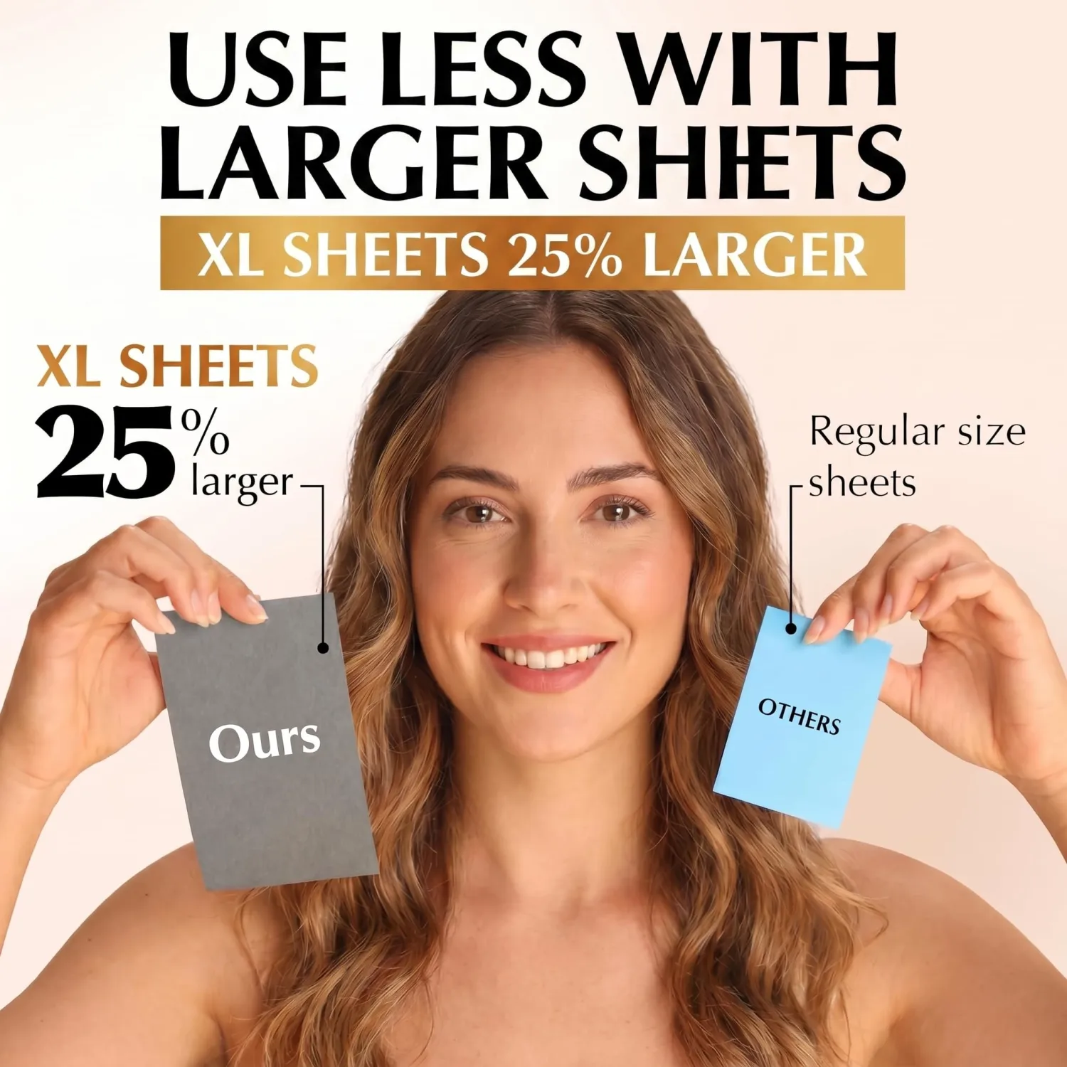 Natural Oil Blotting Sheets for Face - 25% Larger - 3pk/300 Makeup Friendly Oil Absorbing Sheets for Face - Easy Dispensing Blotting Papers - Perfect for Keeping in Purse