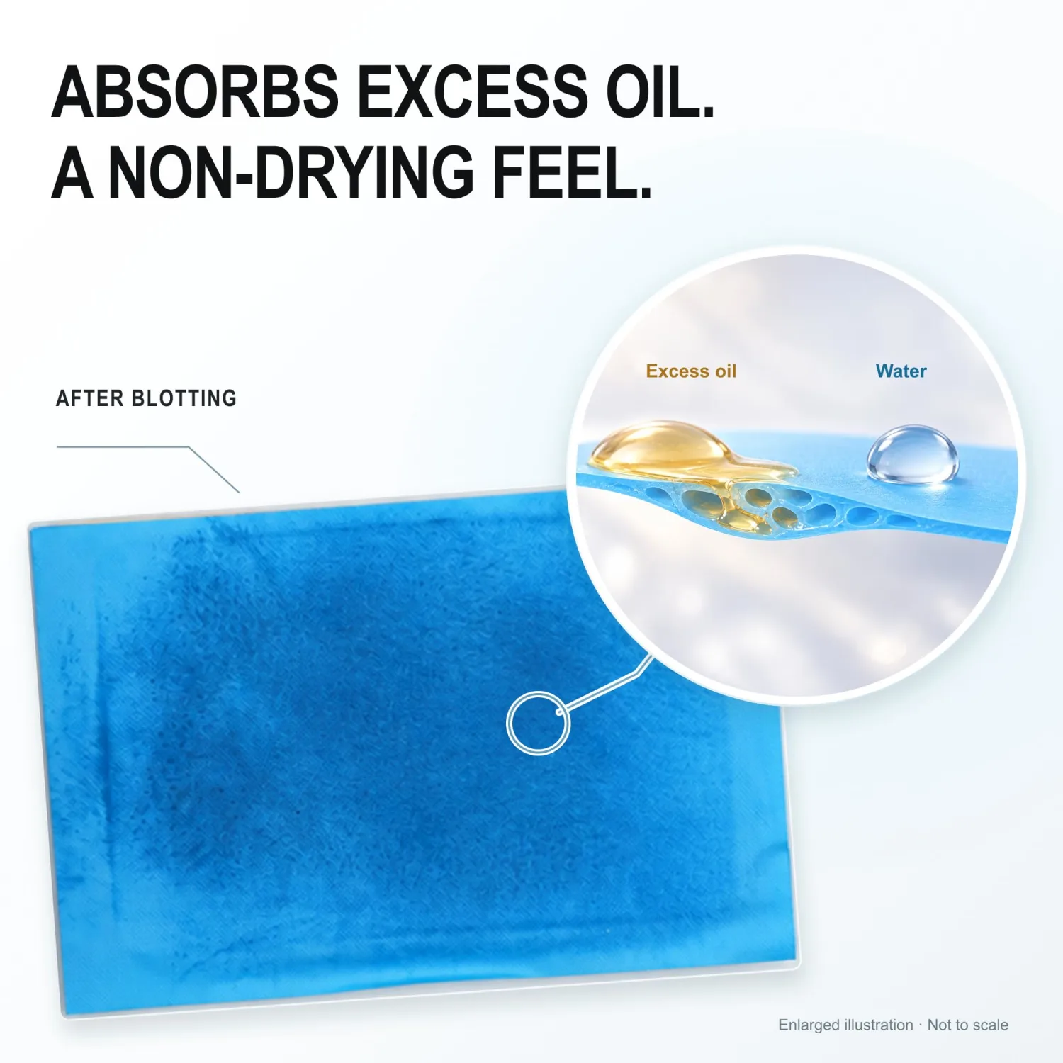 Oil Absorbing Sheets for Face, Non-Drying Feel, Mirror Compact & Puff
