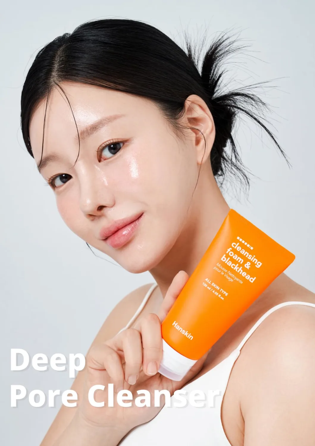 Hanskin Pore Cleansing Foam, Exfoliating Face Wash, Makeup Remover, 4.06 oz
