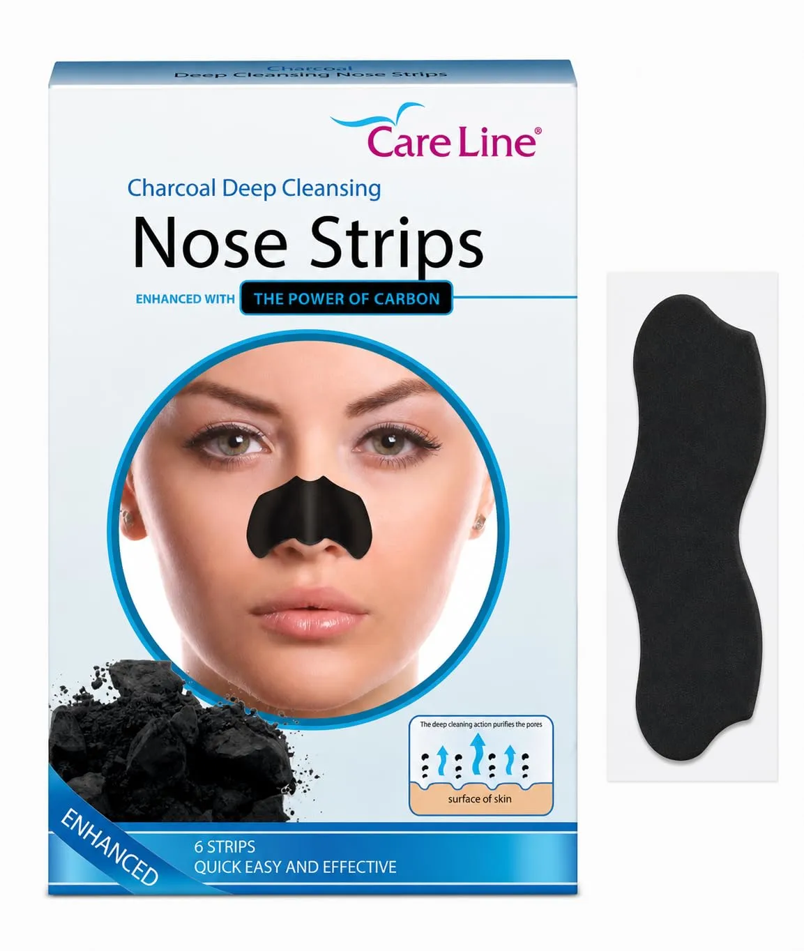 Charcoal Nose Pore Strips - 6 Count
