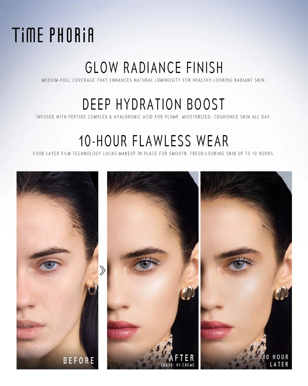 Timeless Utopia Glow Cushion Foundation 00CN Glace-Radiant Glow Finish, Medium to High Coverage, Hydrating Peptide Complex, Lightweight Air Cushion, Long-Lasting Smooth Blurring Base Makeup