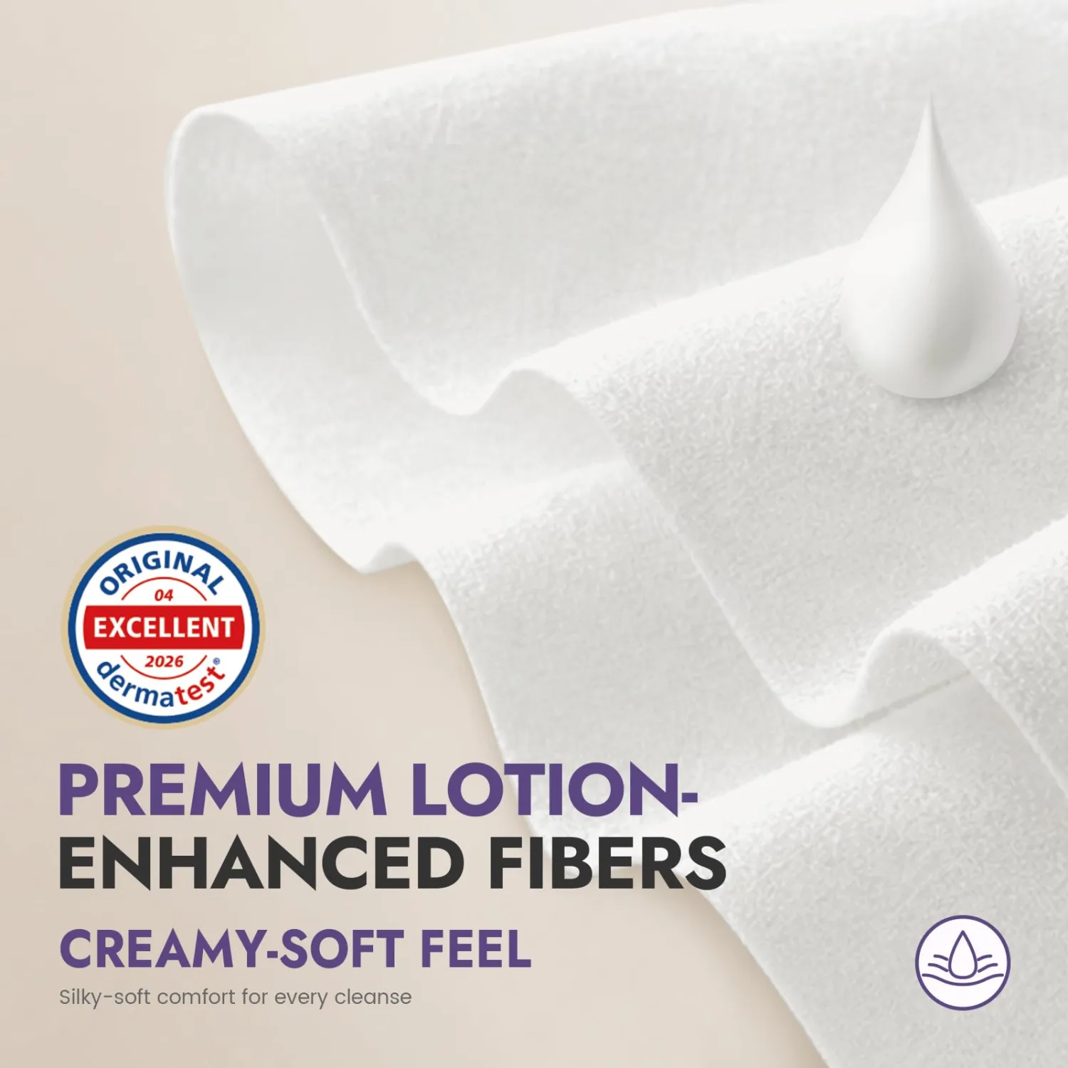 MOLLIS Disposable Face Towels, XL Soft Facial Cleansing Wipes, 50 Count