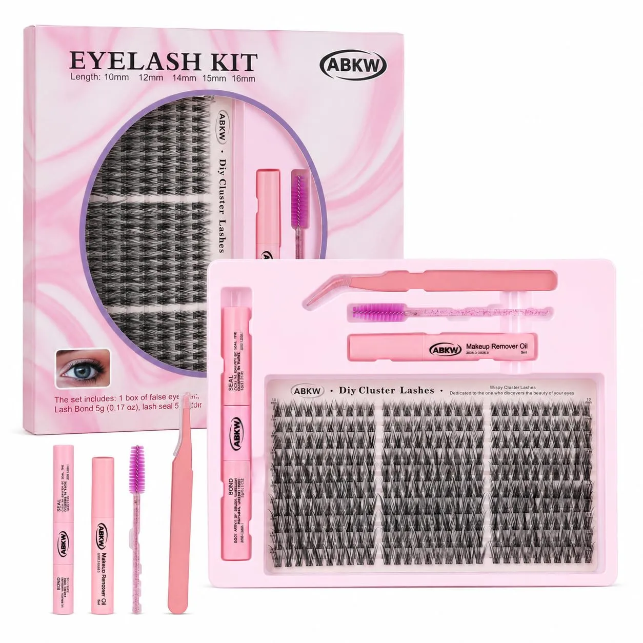 Lash Clusters Kit: Reusable Wispy Lash Clusters for Natural & Dramatic Look, Hypoallergenic Synthetic Fibers for All Eye Shapes, Party, Daily Wear & Photo Shoots 40PCS