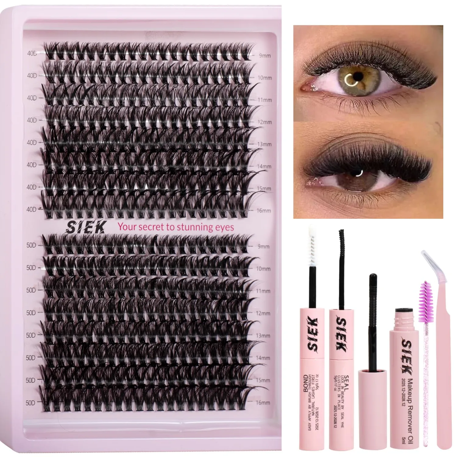 Lash Clusters Kit: Reusable Wispy Lash Clusters for Natural & Dramatic Look, Hypoallergenic Synthetic Fibers for All Eye Shapes, Party, Daily Wear & Photo Shoots 300PCS