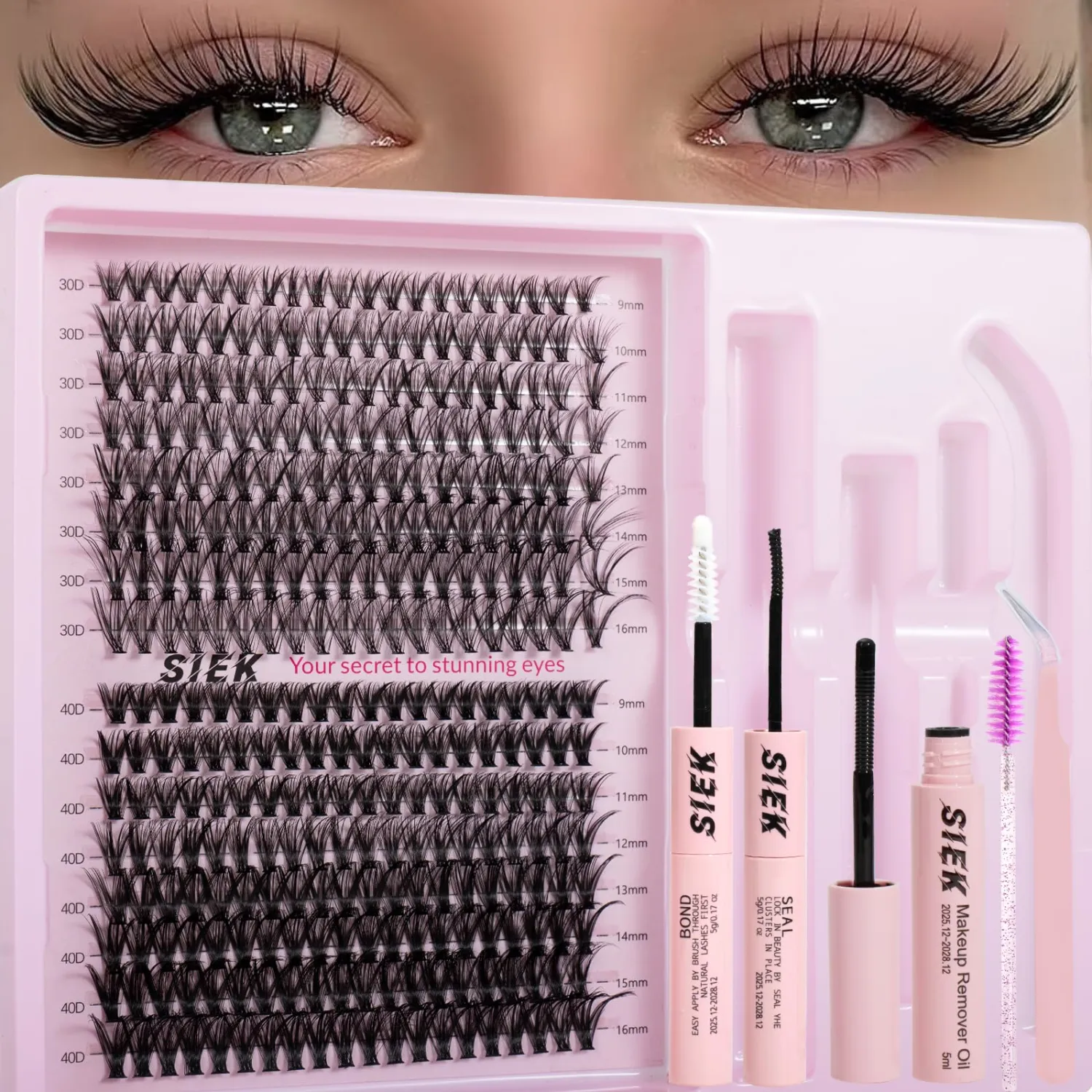 Lash Clusters Kit: Reusable Wispy Lash Clusters for Natural & Dramatic Look, Hypoallergenic Synthetic Fibers for All Eye Shapes, Party, Daily Wear & Photo Shoots 3pcs