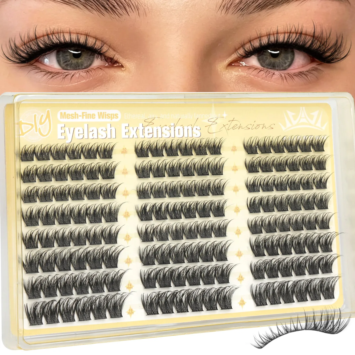 Wispy Lash Clusters Fluffy Cluster Eyelash Extensions D Curl Eye Lashes