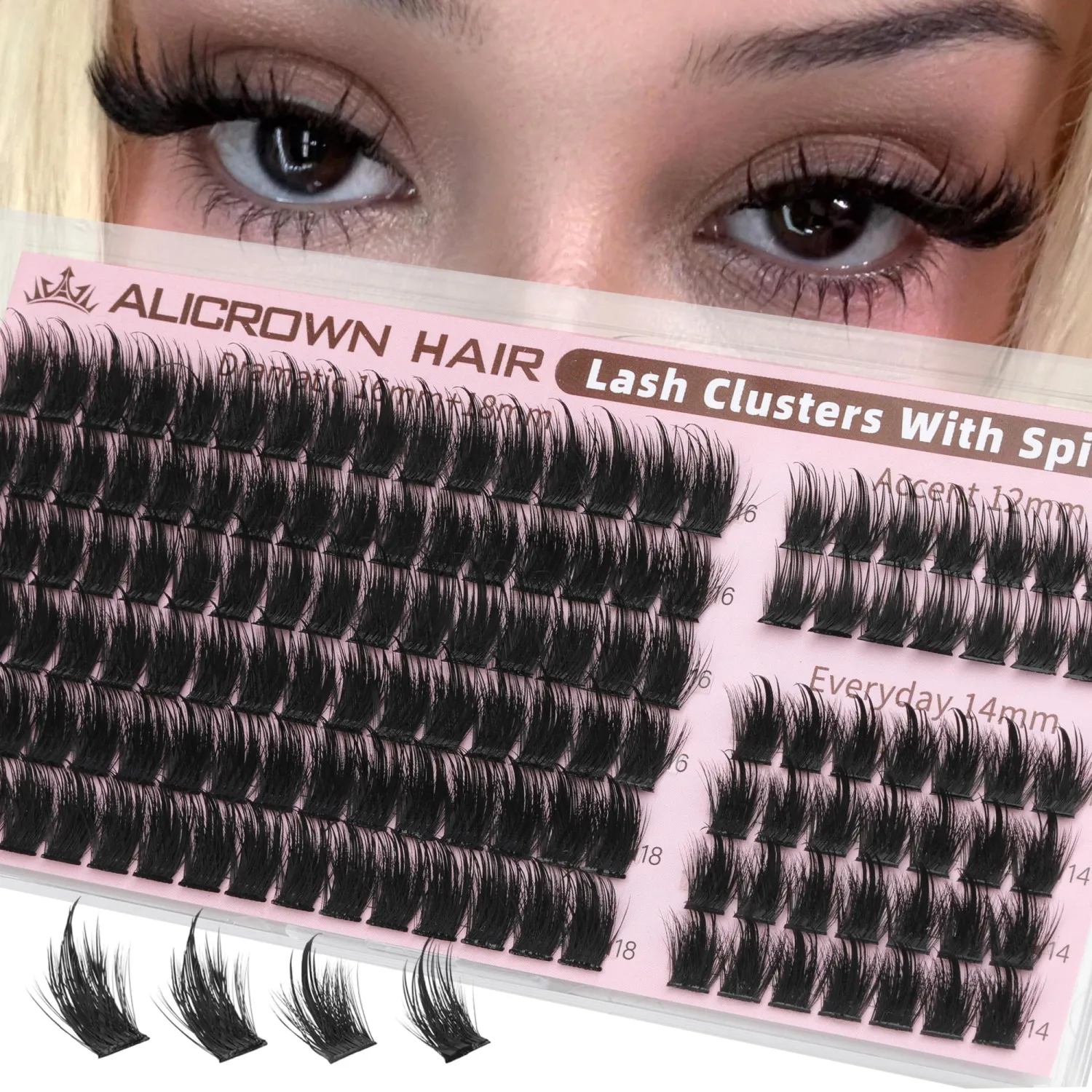 Manga Lash Clusters with Spikes 12-18MM Wispy Eyelash Clusters D Curl Fluffy Lash Extensions Spiky Eyelash Extensions Anime Individual Lashes for 92i Makeup Baddie Style 138PCS