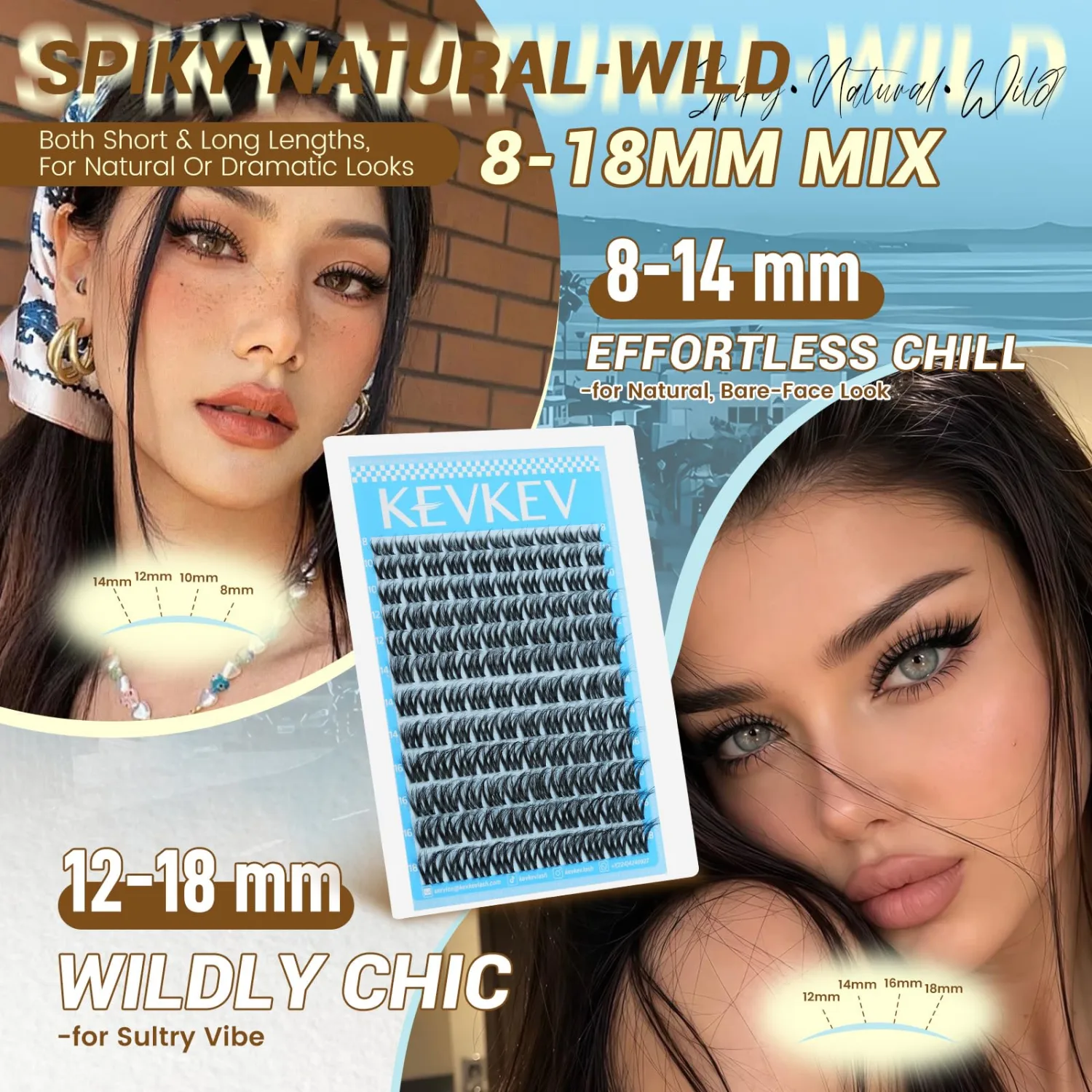 Wispy Lash Clusters Natural Eyelash Clusters Fluffy CD Curl Lashes Clusters