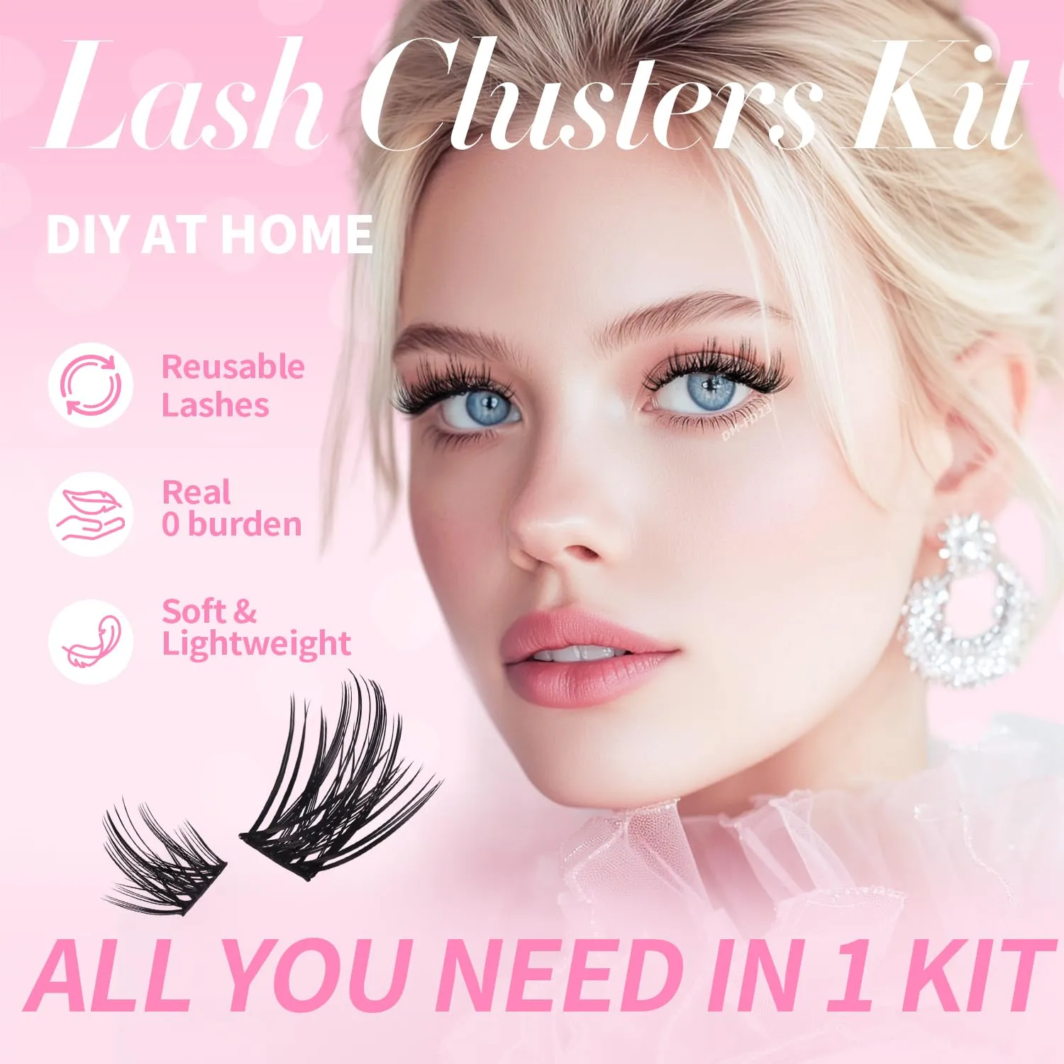 Lash Clusters Kit 8-16mm with Bond Seal Tweezers Brush