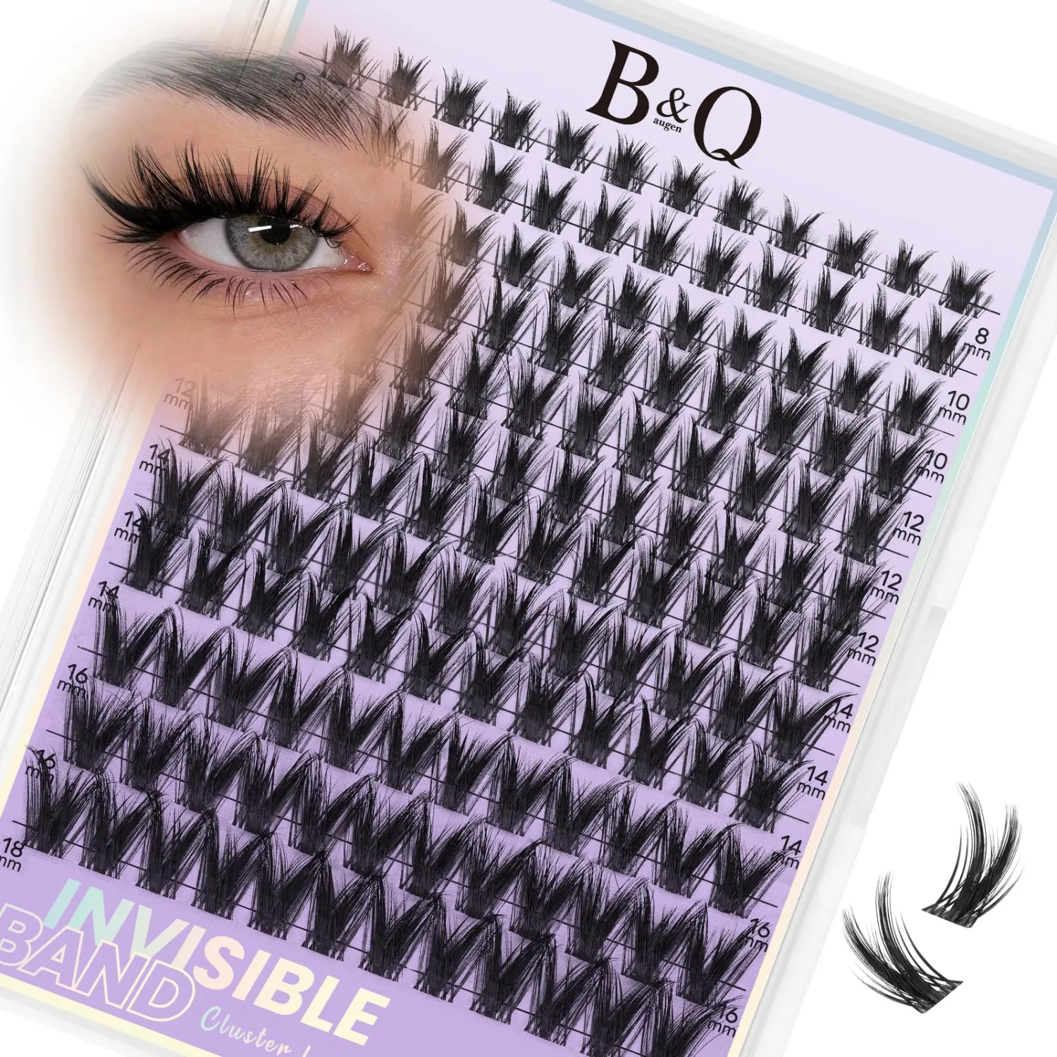 B&Q Victory Lash Clusters 0.03mm Invisible Band False Eyelashes Clusters