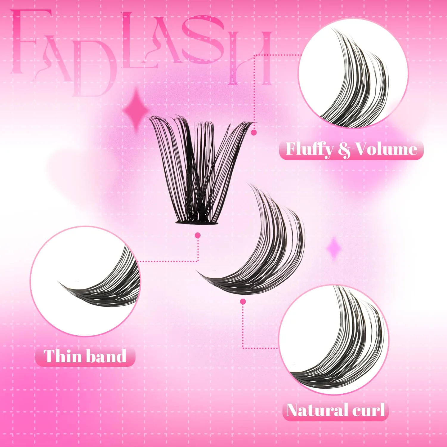 Cluster Lashes D Curl Lash Clusters 280 Pcs Lash Extension Clusters Individual Lashes Soft DIY Eyelash Extensions Mixed Tray Eyelash Clusters Natural Look (60D-0.07D, 8-16mm)