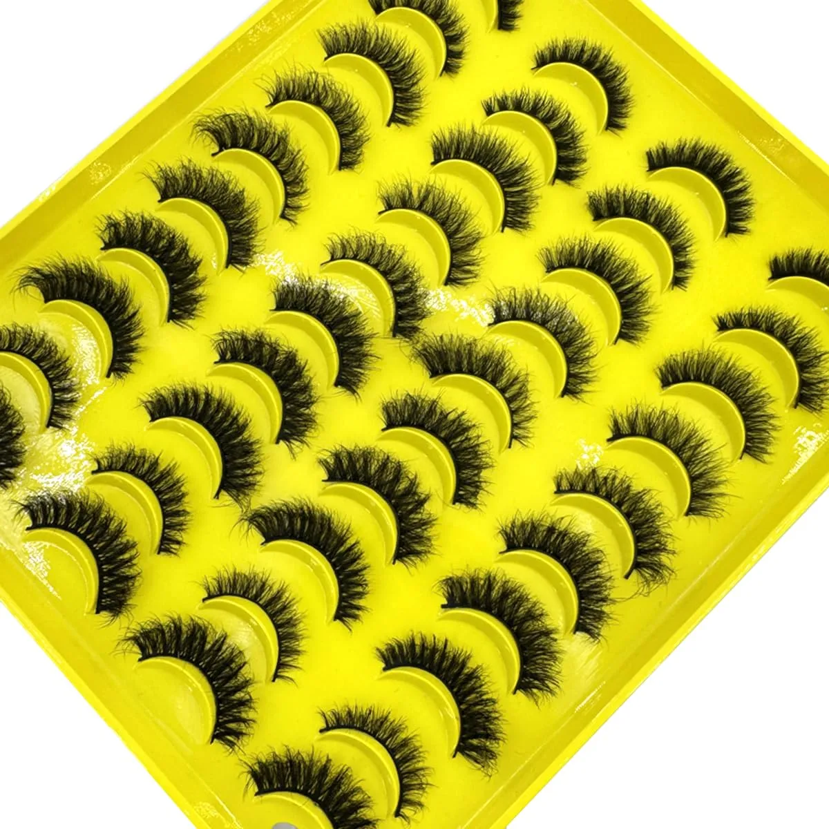 20 Pairs Faux Mink Lashes Pack Dramatic Eyelashes Thick Mixed False Lashes Lightweight Handmade Soft Volume (20pairs mix02)
