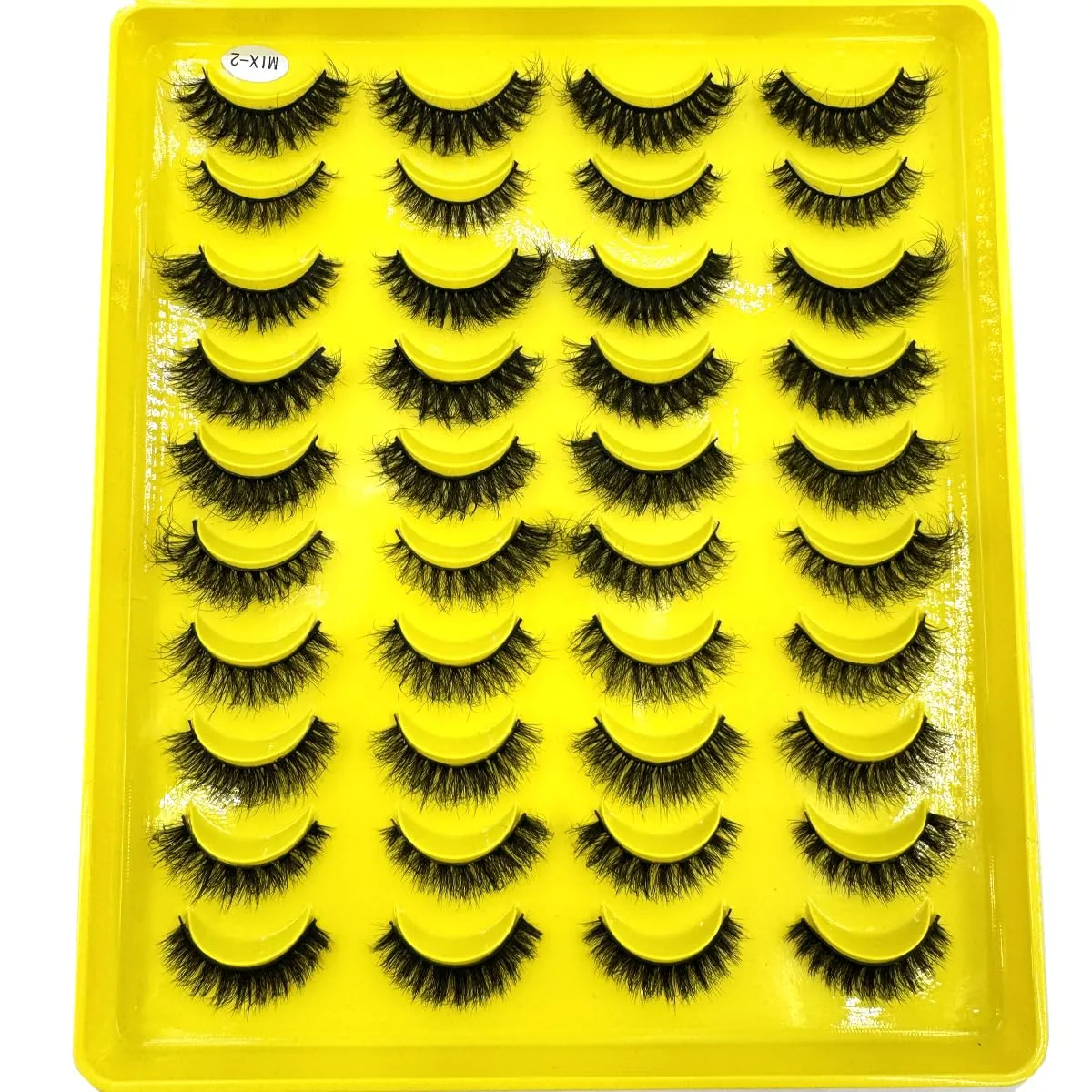 20 Pairs Faux Mink Lashes Pack Dramatic Eyelashes Thick Mixed False Lashes Lightweight Handmade Soft Volume (20pairs mix02)