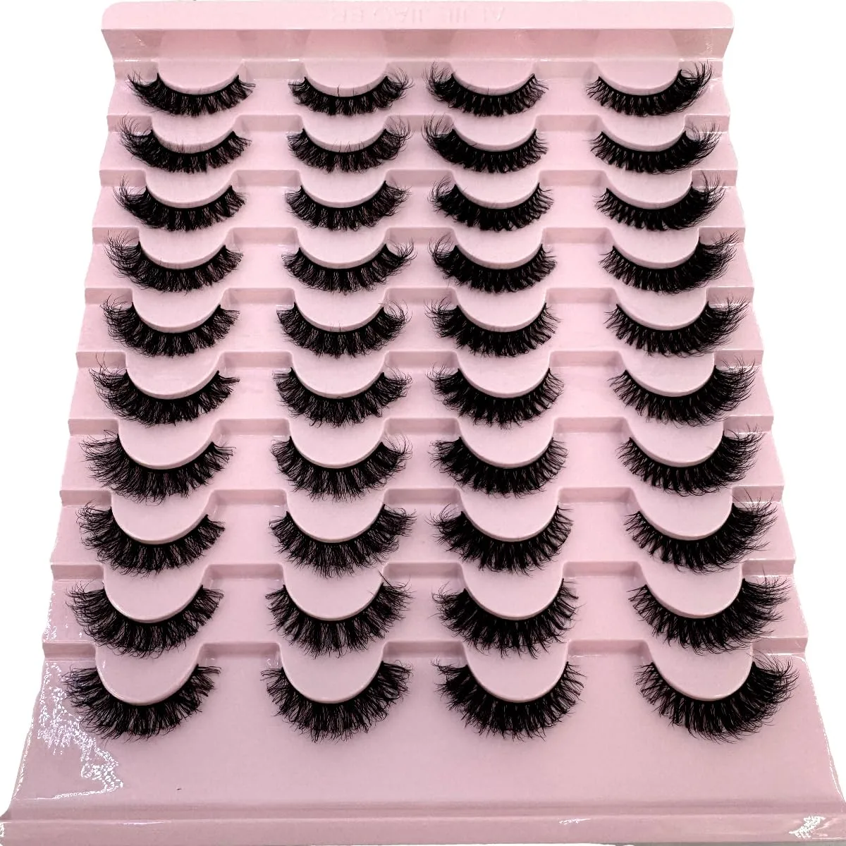 20 Pairs Faux Mink Lashes Pack Dramatic Eyelashes Thick Mixed False Lashes Lightweight Handmade Soft Volume (20pairs ja46)