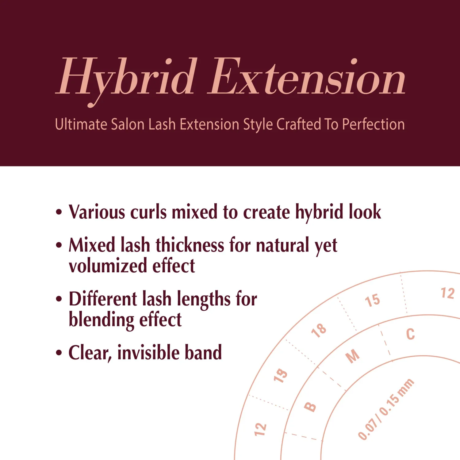 i•ENVY Extension False Lashes, Hybrid Salon Lash Clear Invisible Band Strip Natural Look Mixed Volume Curl Eyelashes Wispy Fluffy Cat Eye Fake Lashes (Open Eye)