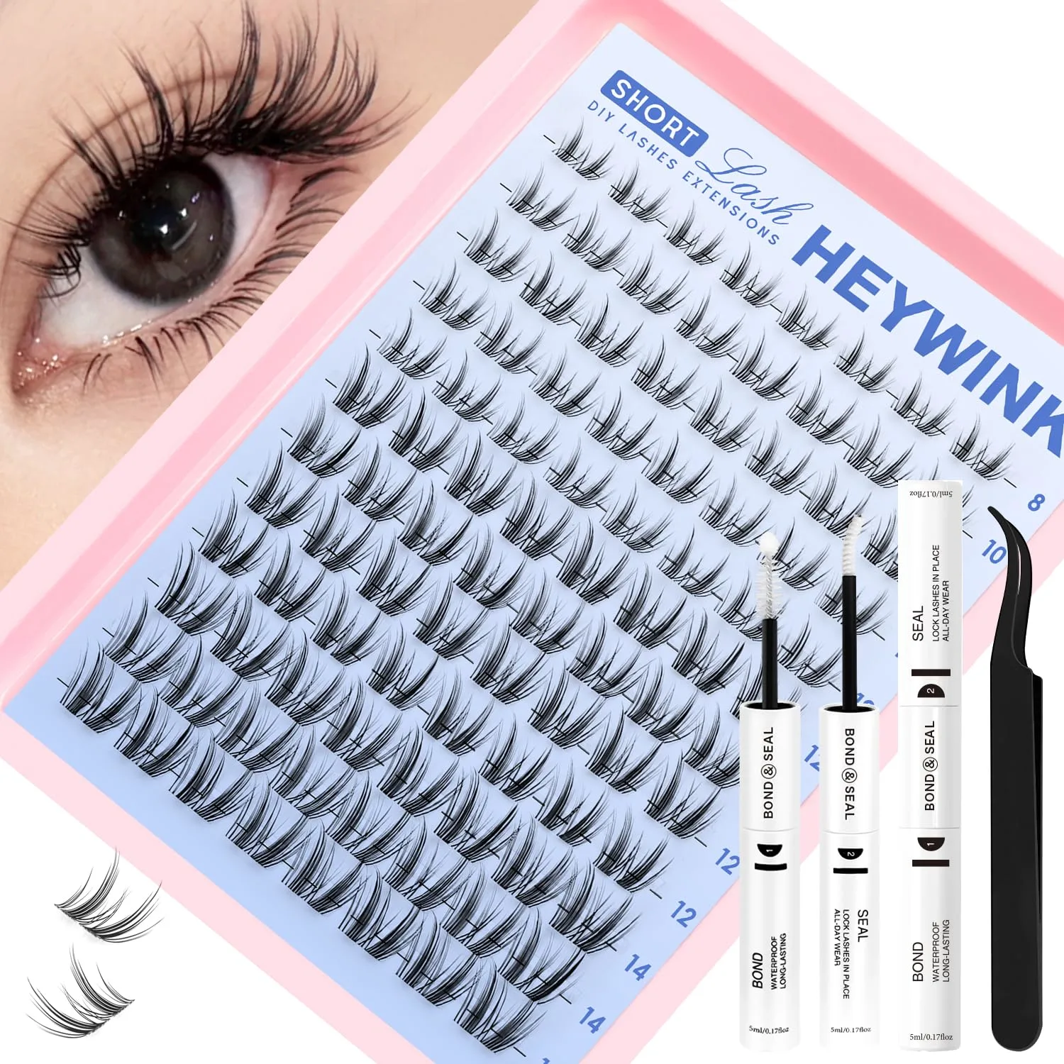 Freya Lash Clusters Kit 8-14mm Wispy Eyelash Clusters DIY Lashes