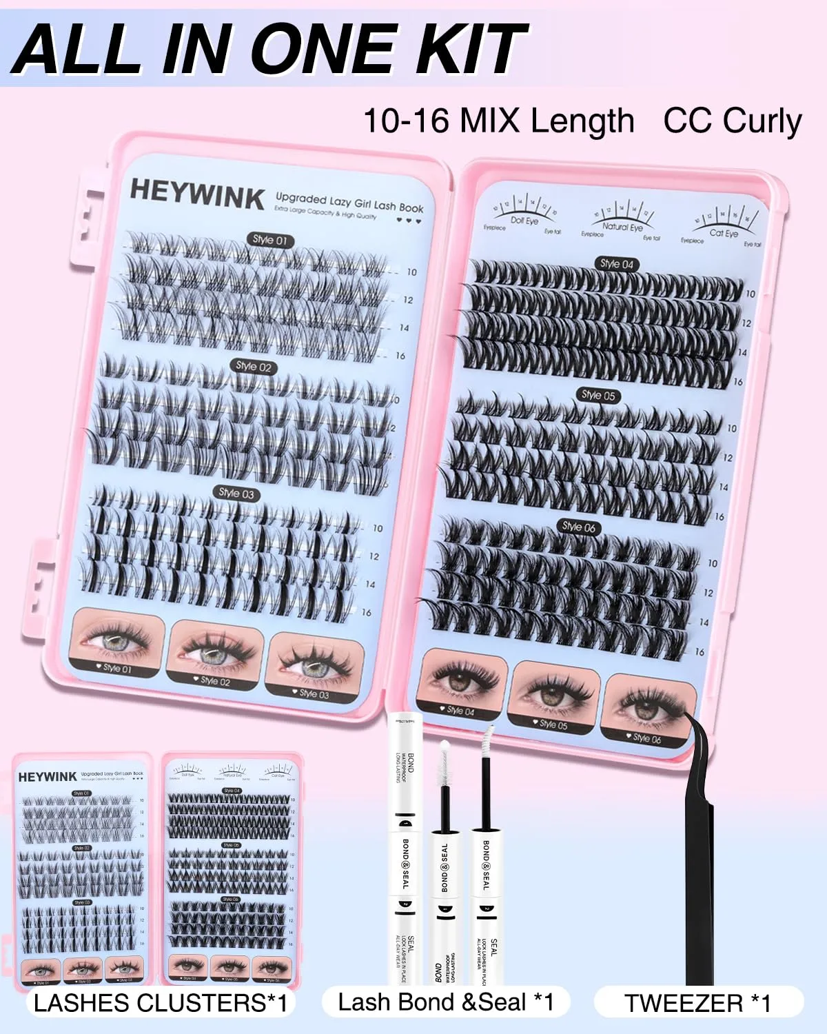 Lash Clusters Kit 10-16mm Wispy Natural Fairy Spiky Manga Eyelash