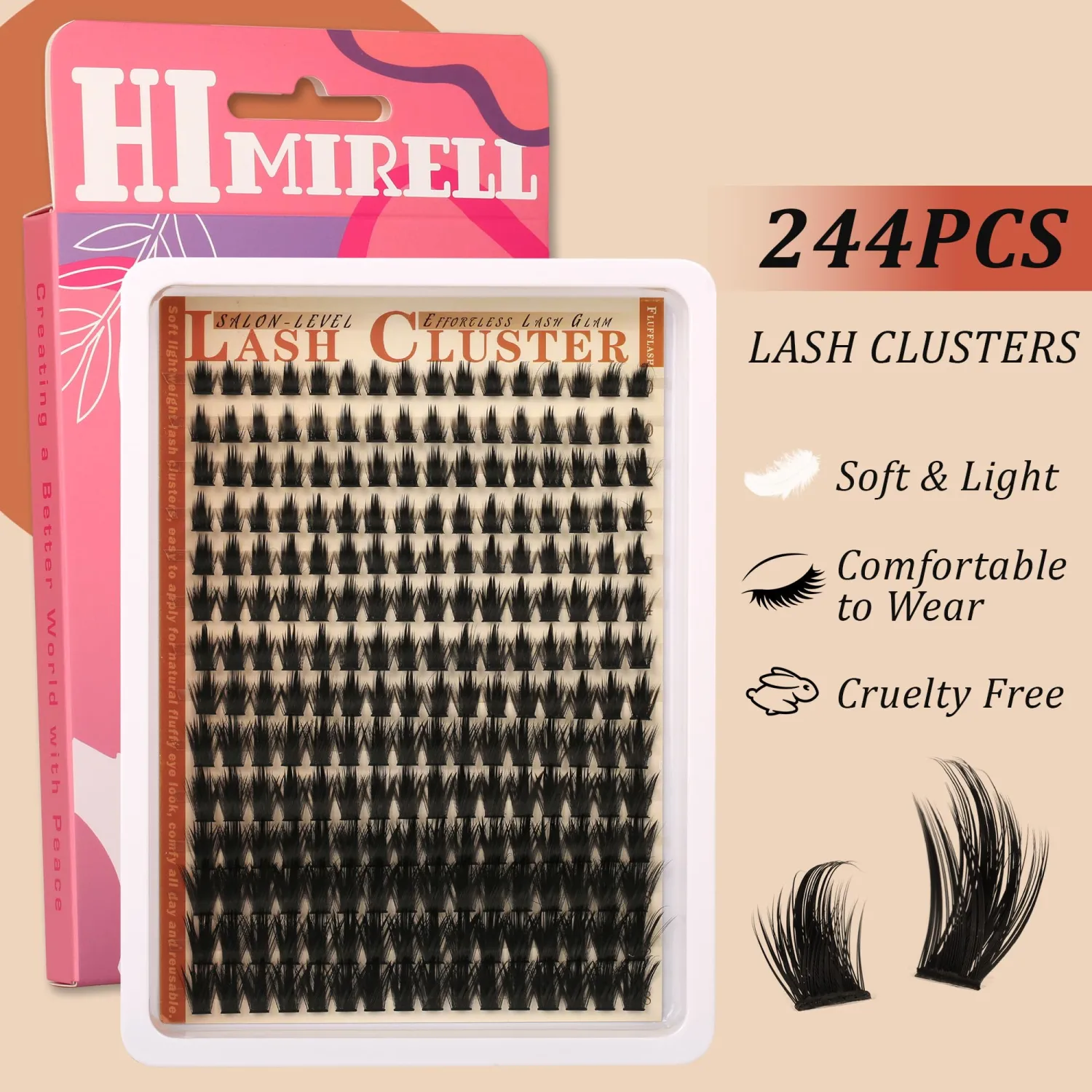 Manga Lash Clusters Fairy Eyelash Clusters Dramatic Spikes Cluster Eyelash Fluffy Wispy Cluster Eyelash Individual Lashes C Curl 10-18MM DIY Anime Lash at Home
