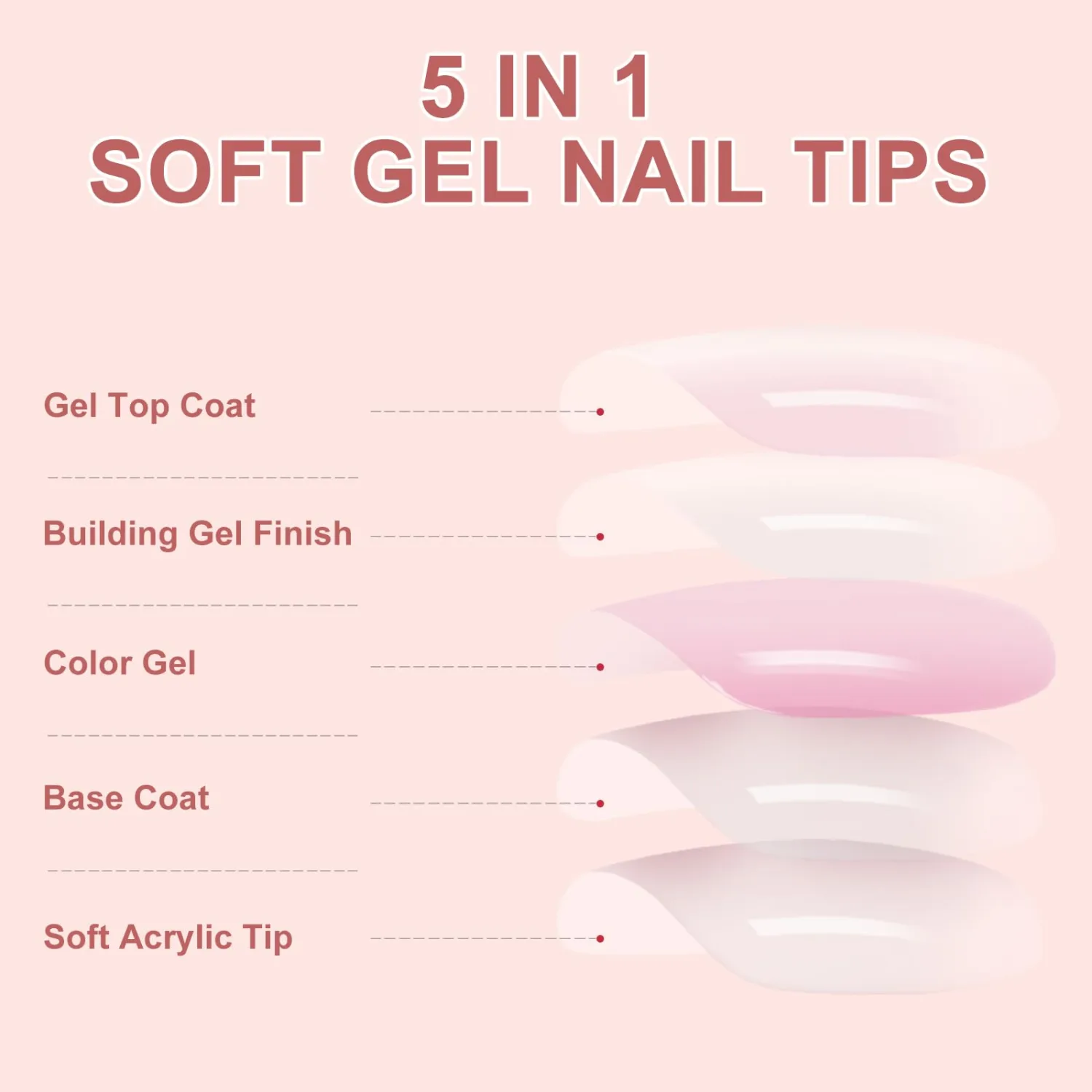 240pc Ombre Press on Nails Short Square Fake Nails with Tabs File