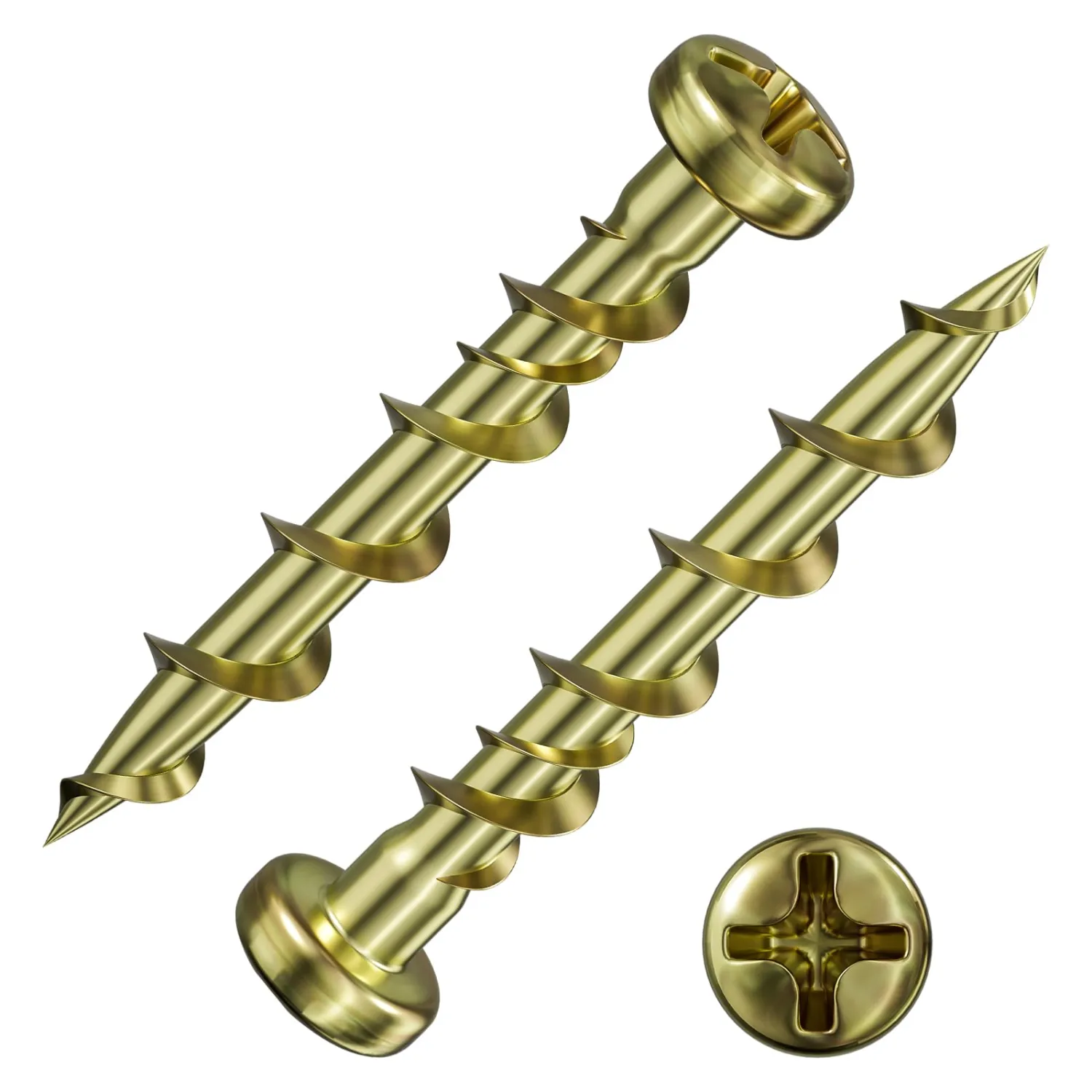 Wensilon (100 pcs) walldog Screws wall Dog Drywall Anchors 1-1/4" Yellow Zinc, Bolt Anchor, Duty Hollow Wall Anchors