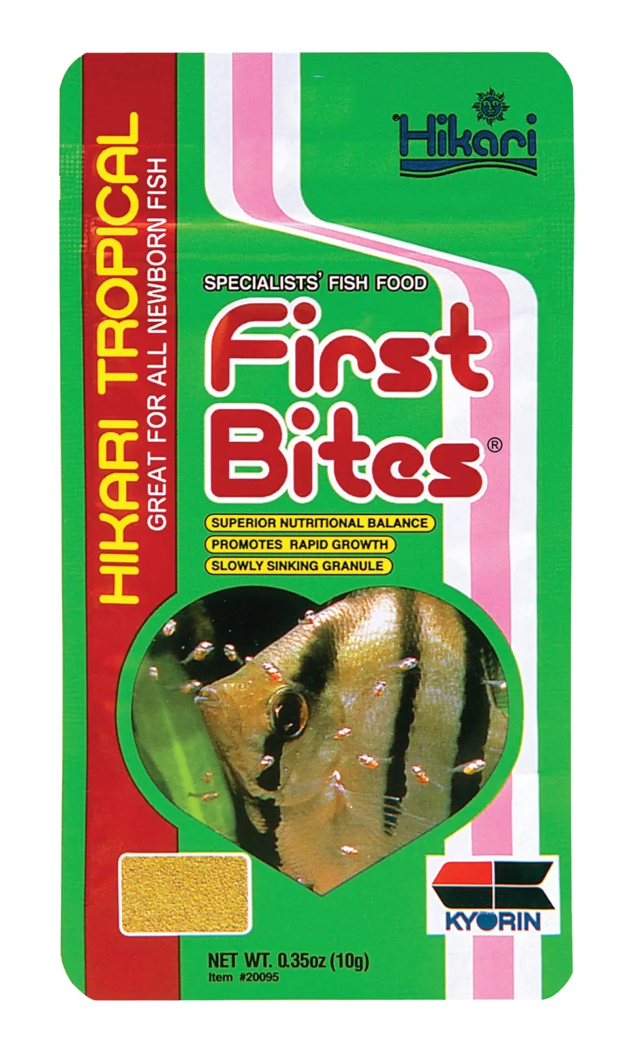 Hikari® First Bites® Slow-Sinking Granule, Daily Tropical Food for Fry and Newborn Fish, 0.35 oz (10g)