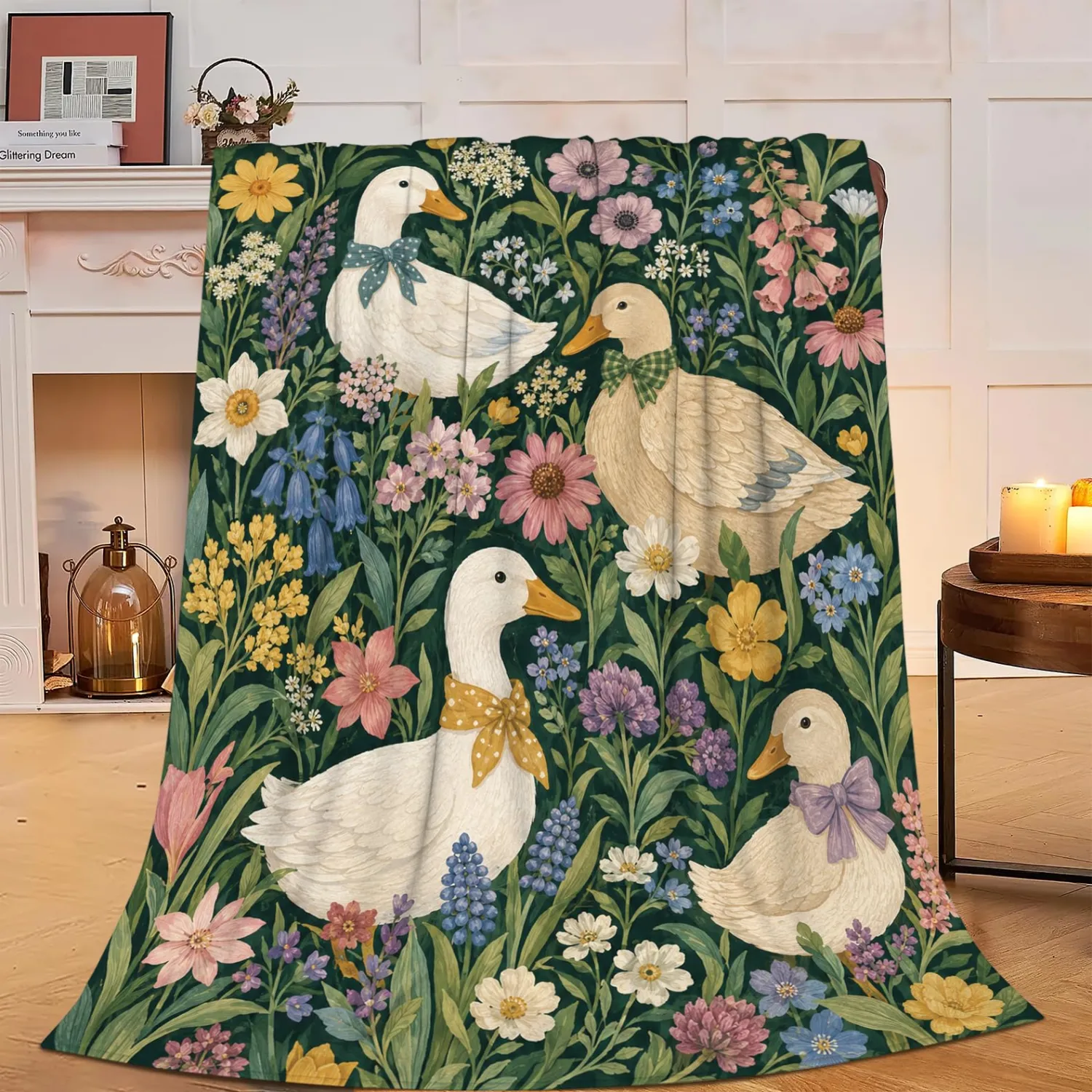 Duck Blanket Plush Fleece Throw Gifts for Women Girls Kids 40"X50"