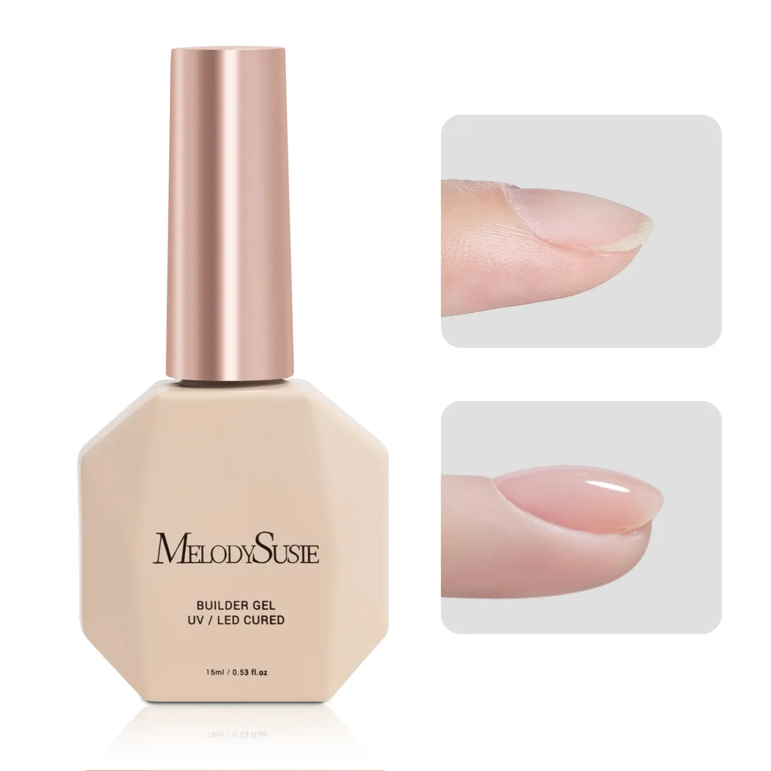 MelodySusie 15ML Builder Gel for Nails, 7 in 1 Clear Bulider Nail Gel