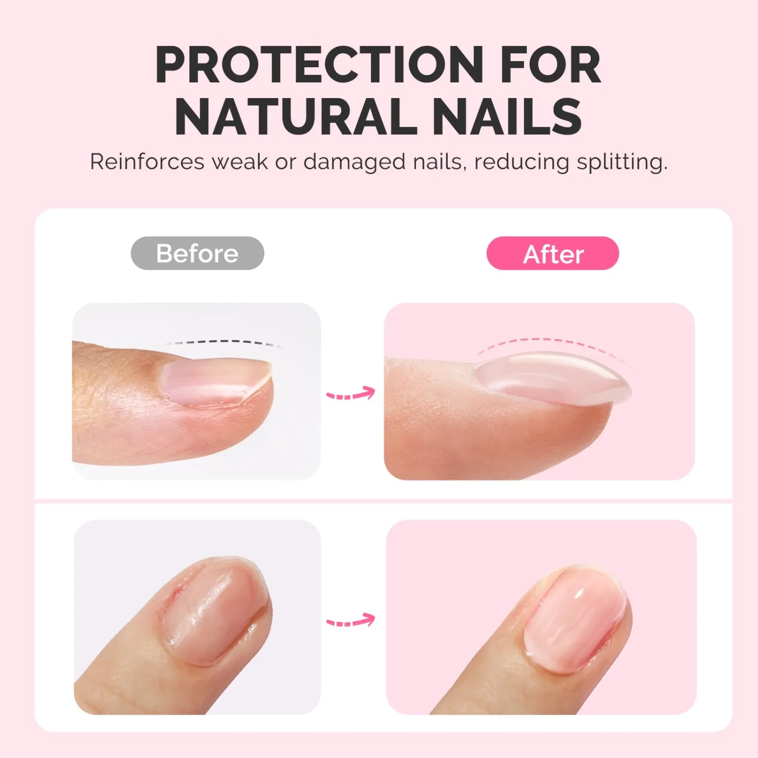 MelodySusie 15ML Builder Gel for Nails, 7 in 1 Clear Bulider Nail Gel