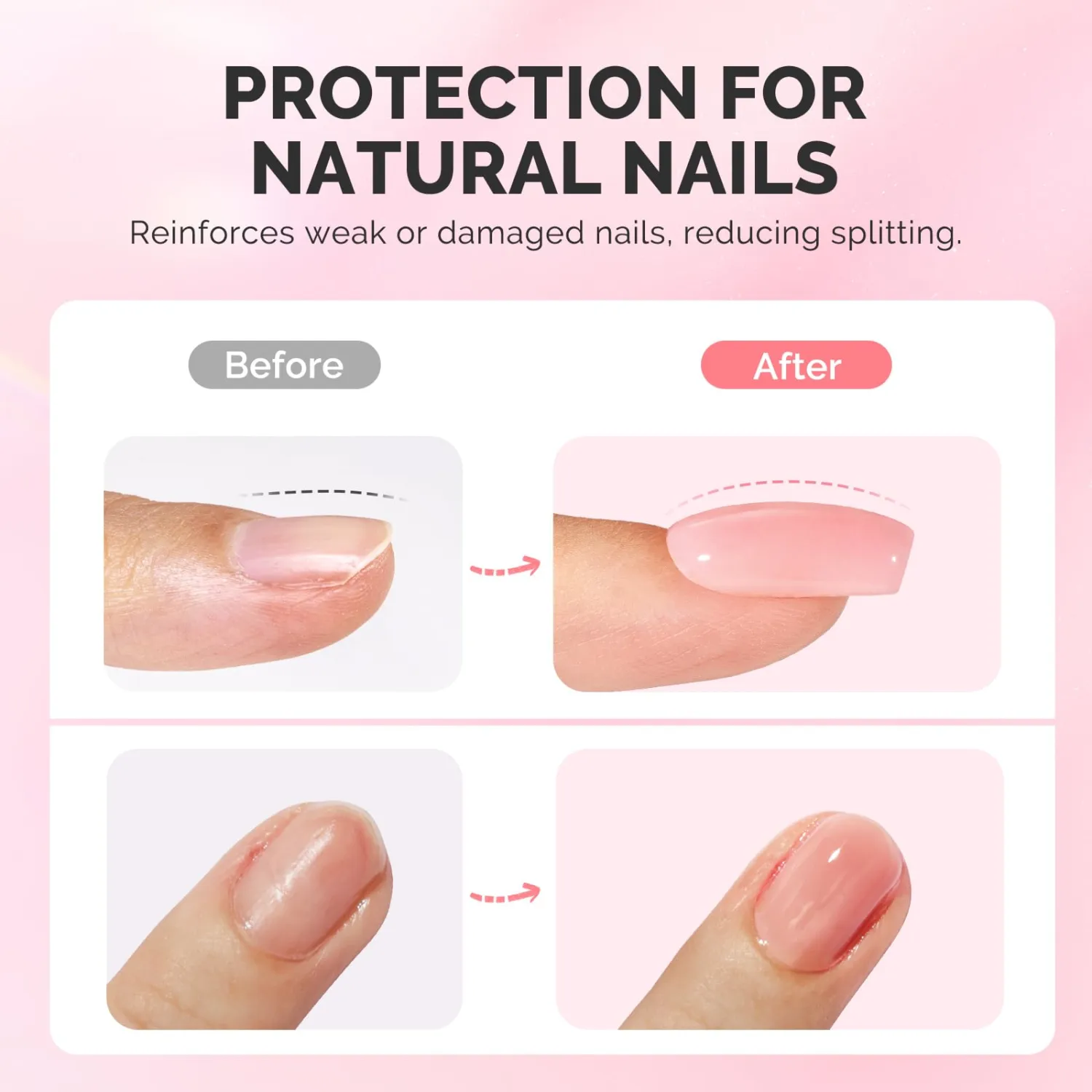 MelodySusie 3PCS 15ML Pink and Nude Pink Base Colors Builder Gel Set for Nails Thickening, Soak Off UV Extension Gel Rhinestone Glue in a Bottle for Nail Art Design Gift for Women DIY Manicure at Home