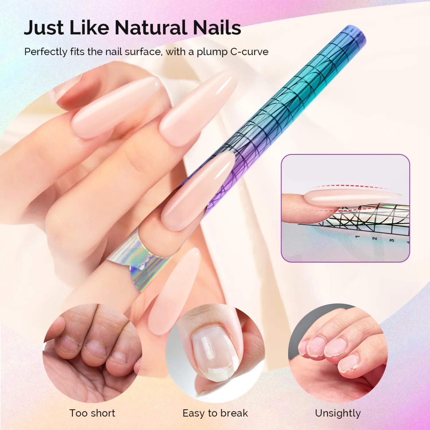 MelodySusie Nail Forms for Nail Extensions 100PCS