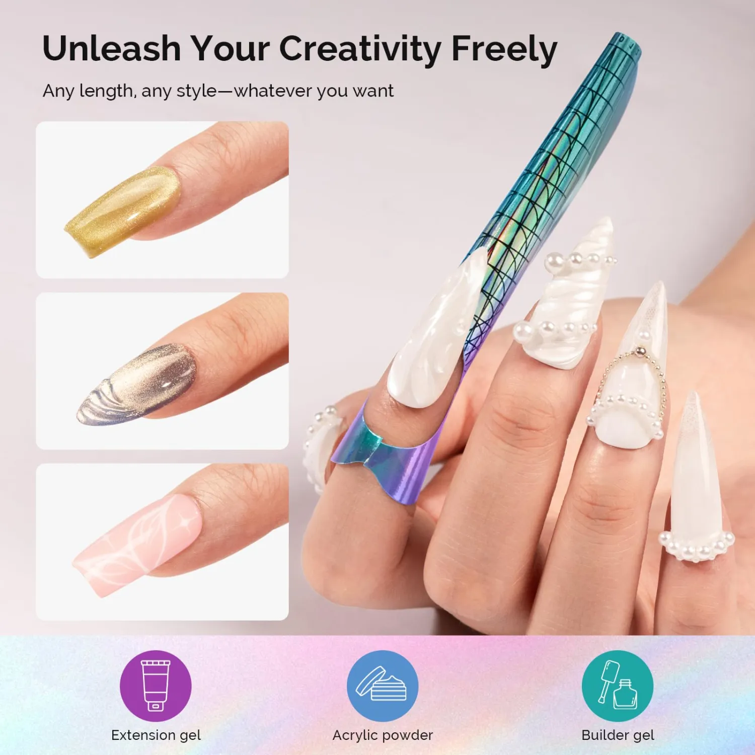 MelodySusie Nail Forms for Nail Extensions 100PCS
